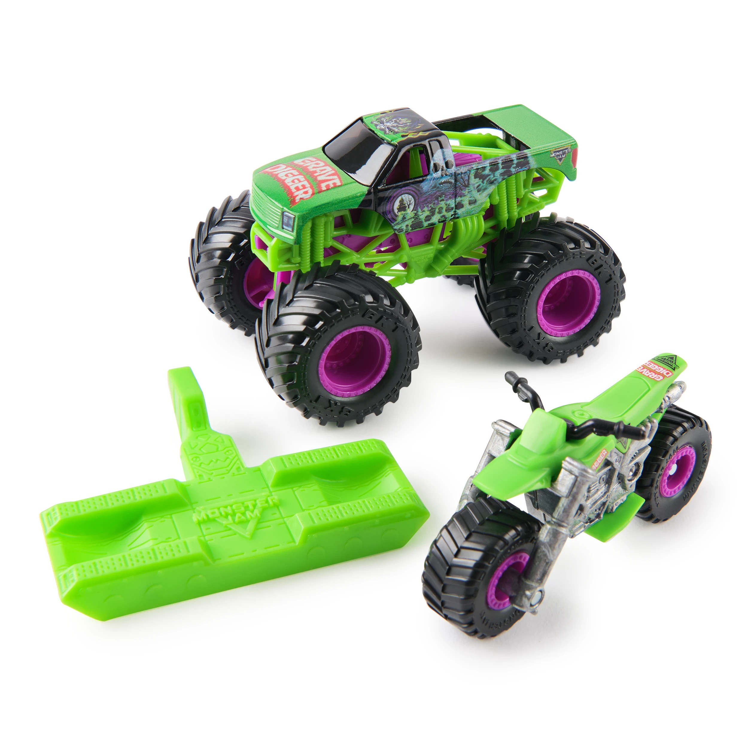 4 Monster Jam 1:64 Scale Truck and Bike Set - Assorted, 4 of 7