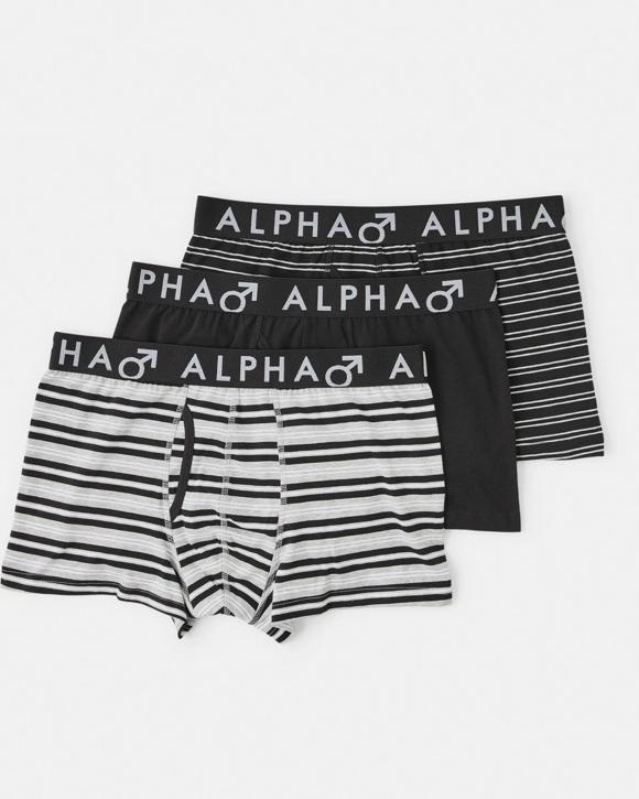 3 Pack Fly Front Stripe Trunks