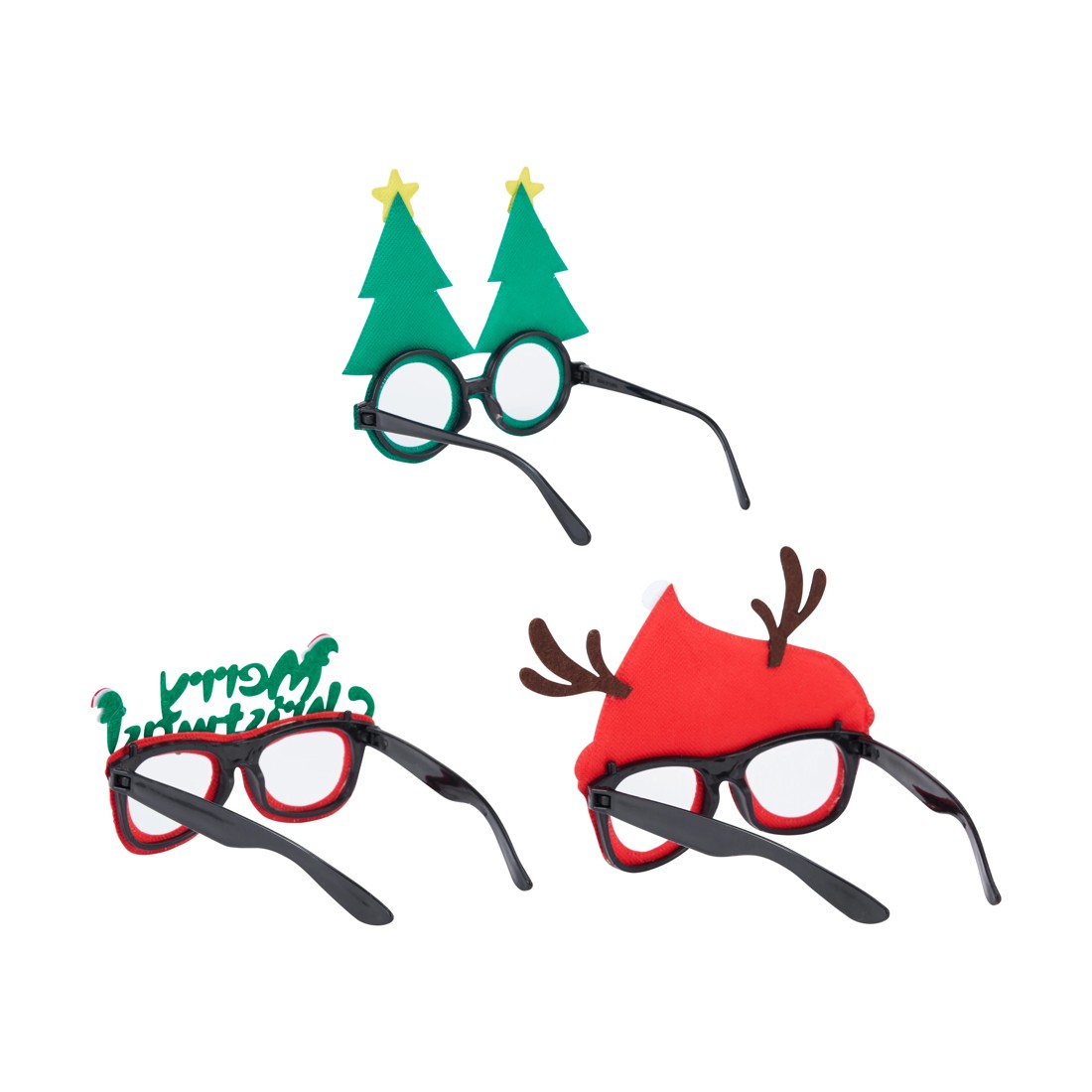 3 Christmas Novelty Glasses - Assorted, 3 of 6