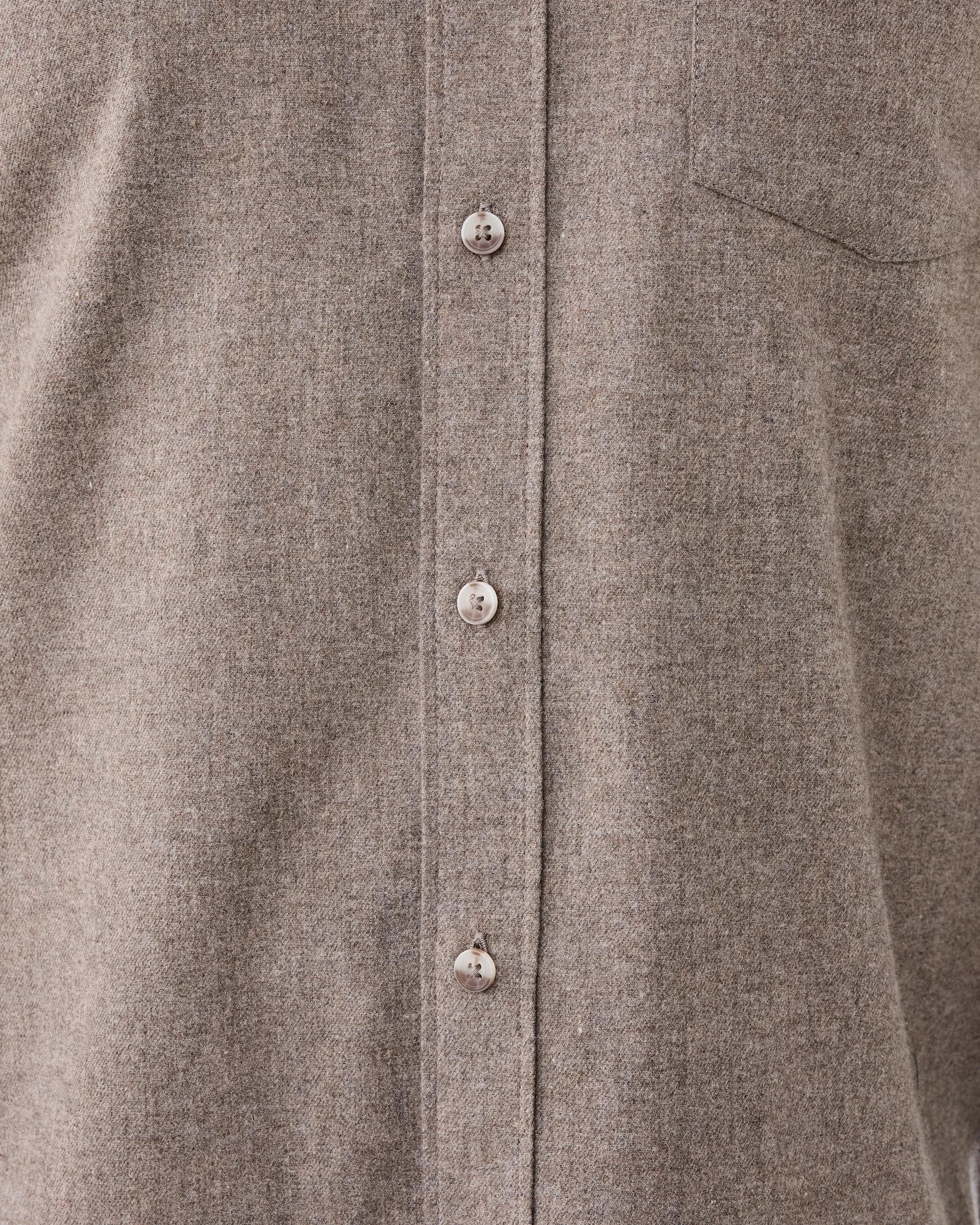 7 Long Sleeve Brushed Shirt Brn Melnge, 7 of 8