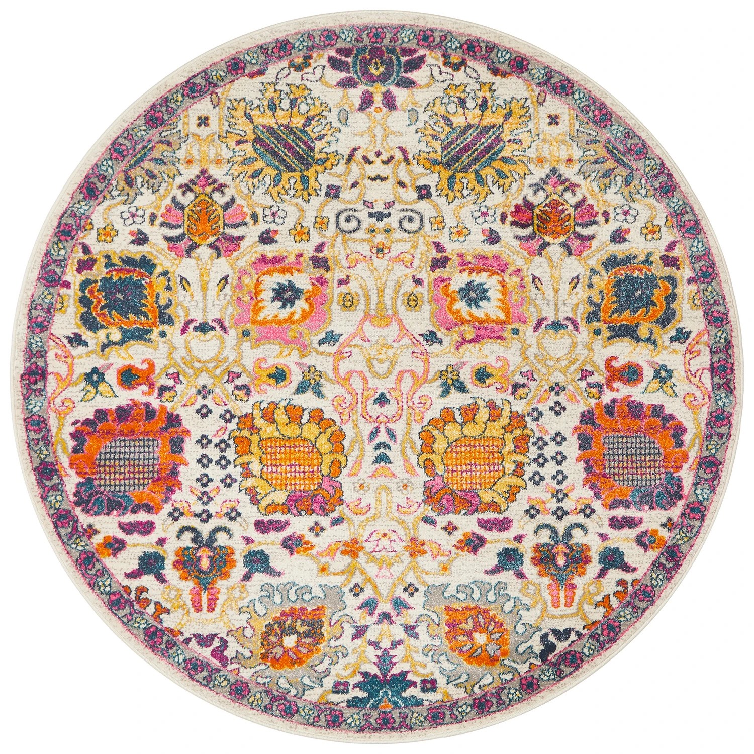 Common Ground Rugs Atlas 206 240x240cm - Large Round Pet Friendly Rug ...