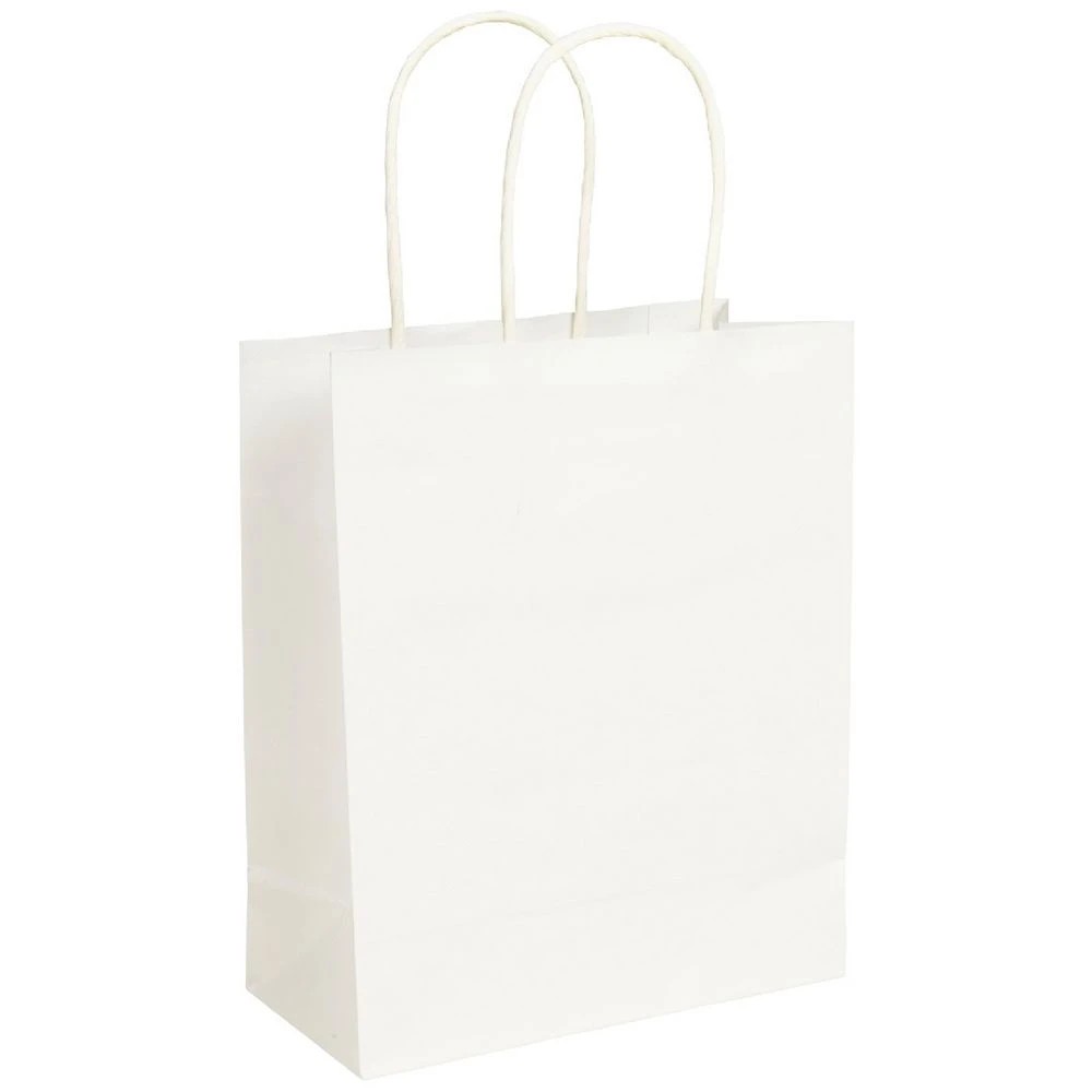1 Otto Kraft Bag Small White 5 Pack, 1 of 2