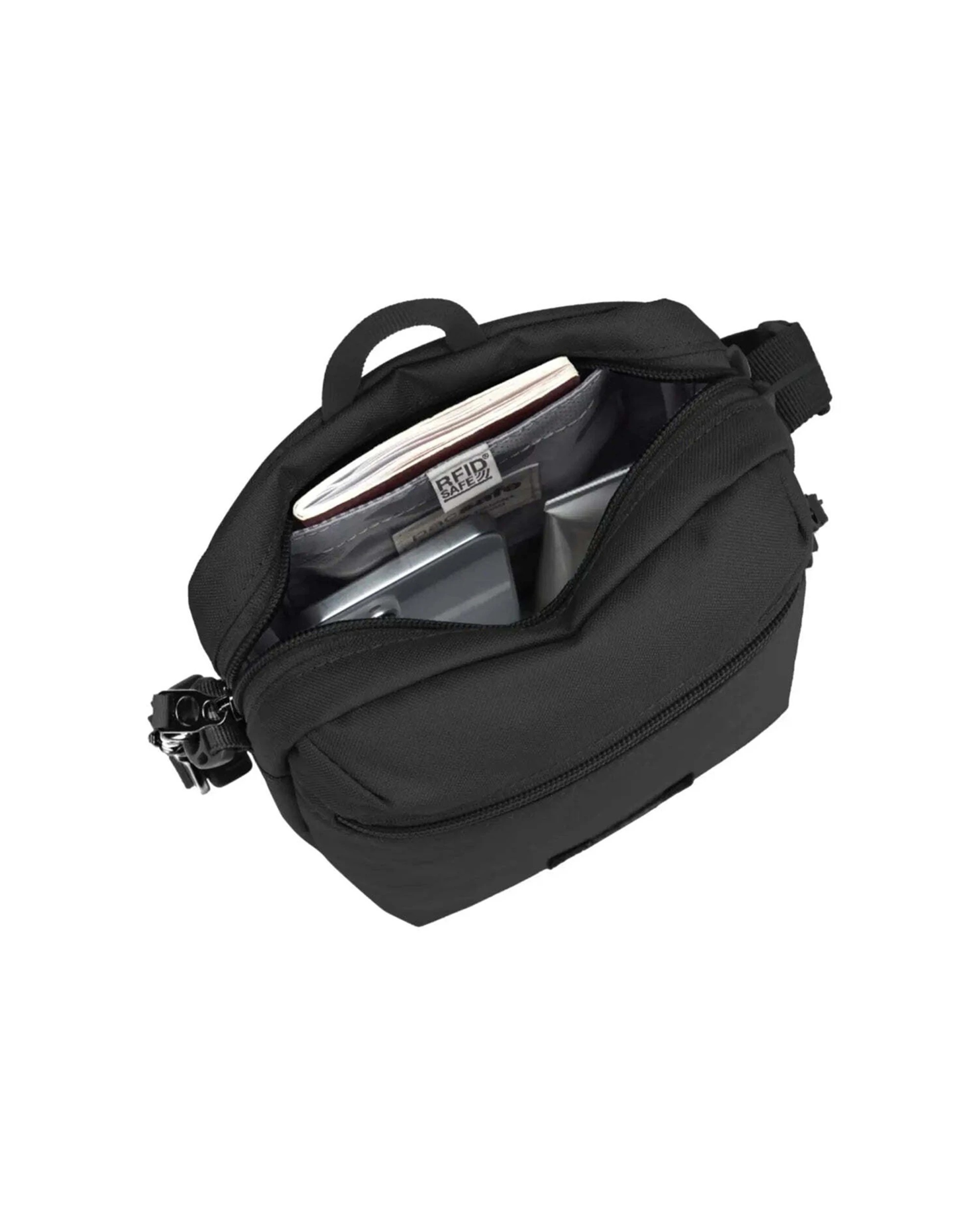 7 Pacsafe Go Anti-theft Festival Crossbody Bag Compact Secure Travel Access Jet - Black, 7 of 8