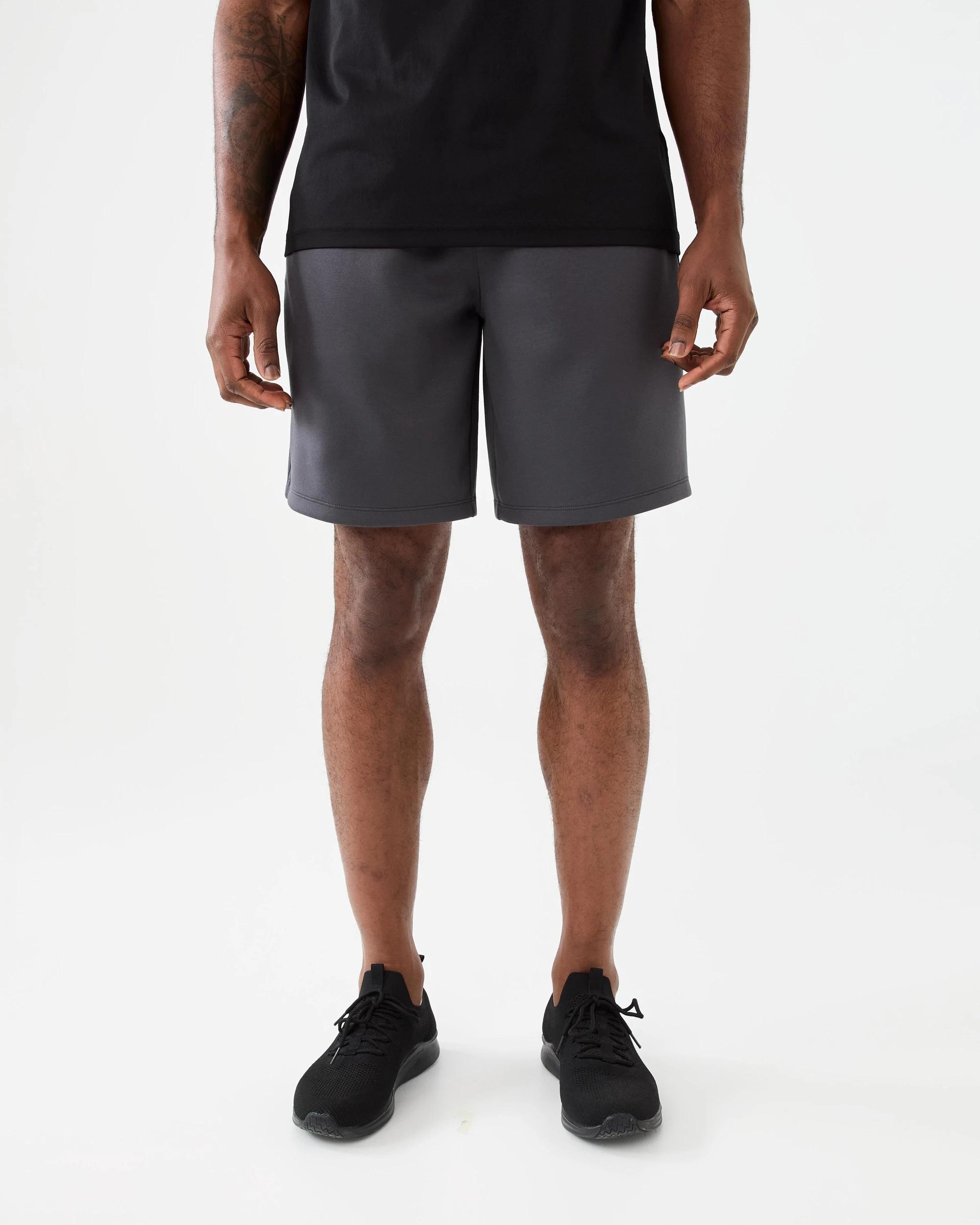 8 Active Mens 9in. Scuba Piping Detail Shorts Gry Drkish, 8 of 8