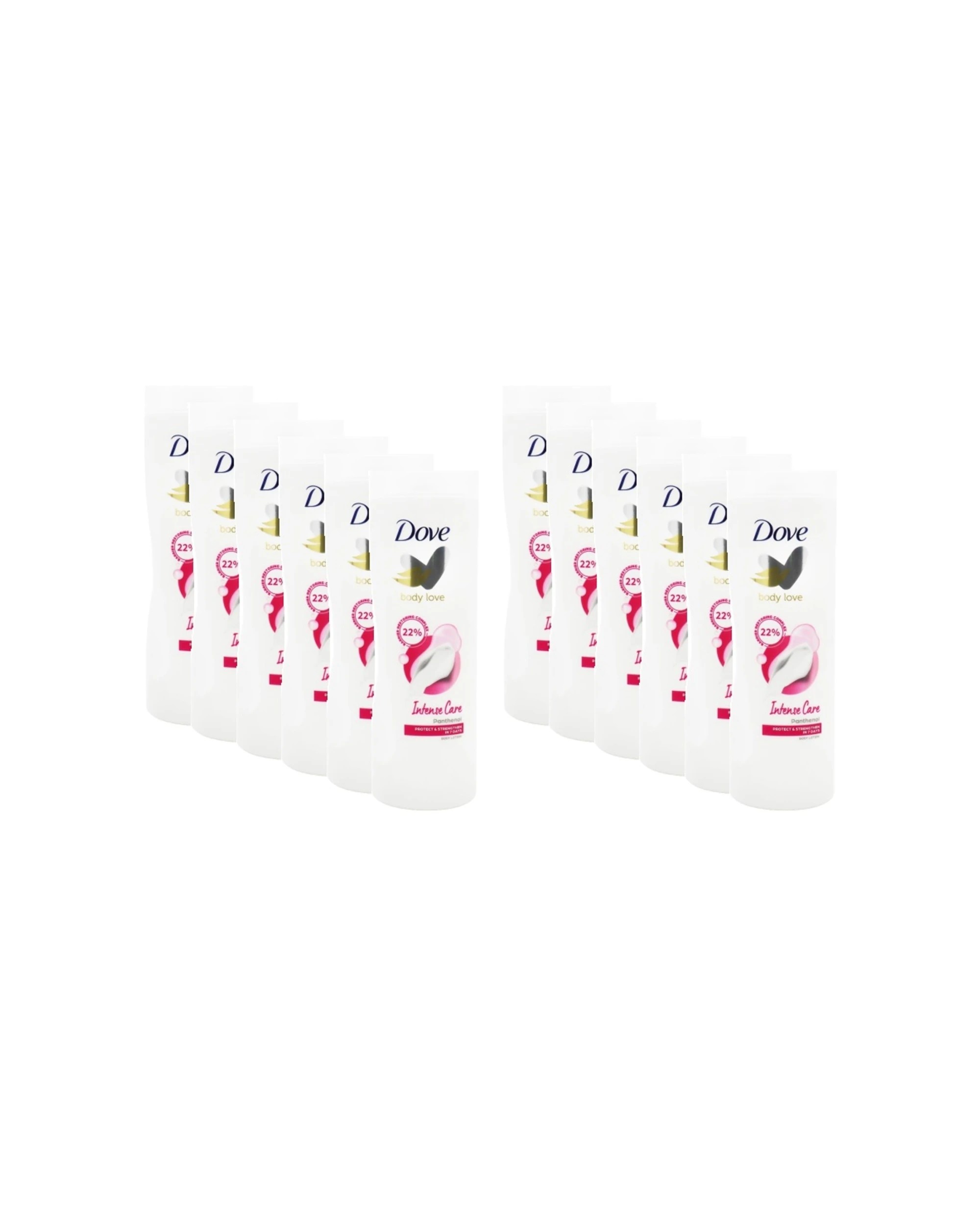 1 Dove 12PK Body Love Intense Care Lotion Panthenol 400mL - White, 1 of 3