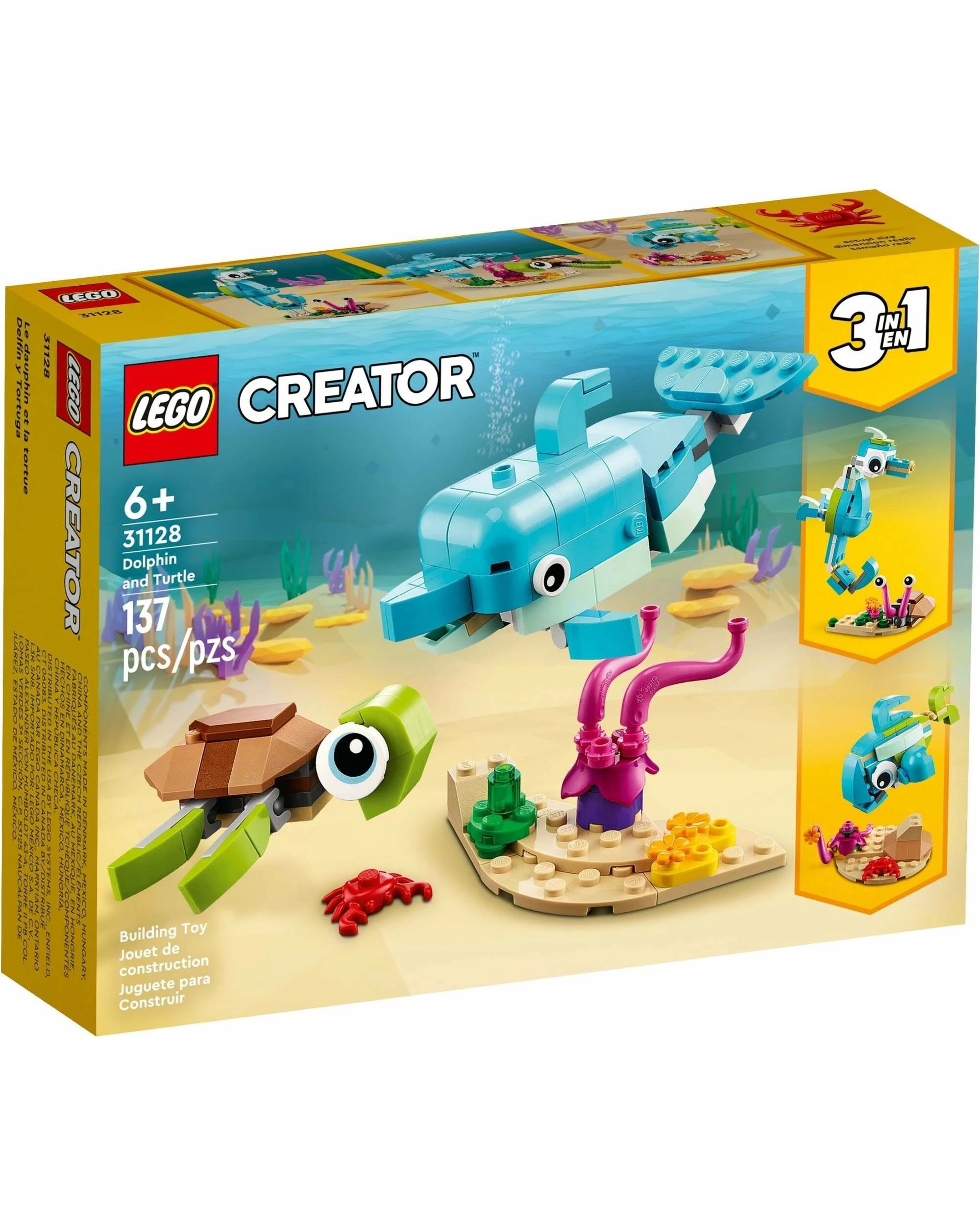 1 LEGO Creator 3-in-1 31128 Dolphin and Turtle, 1 of 5