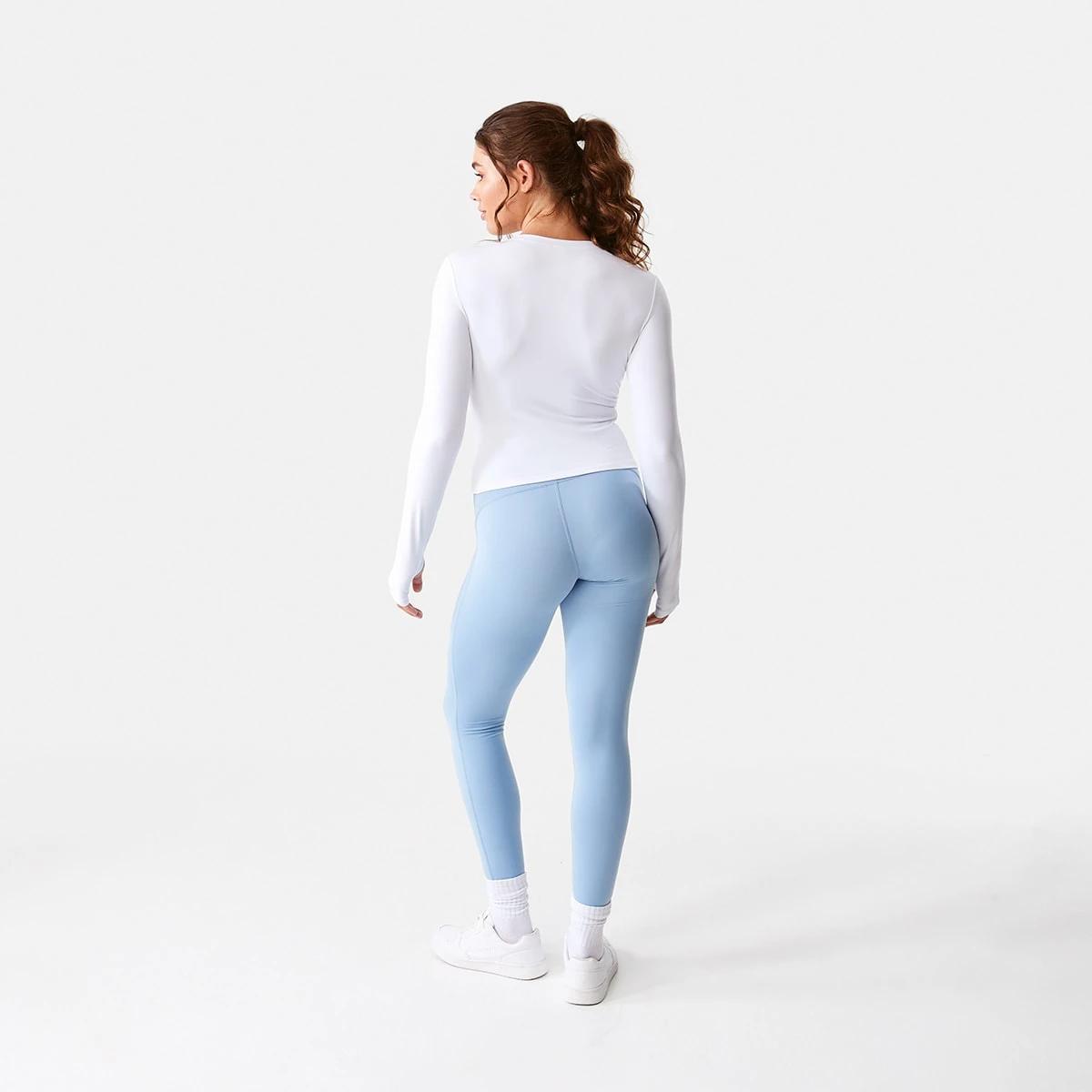 5 Active Womens Long Sleeve Ultrasoft Top WHITE, 5 of 9
