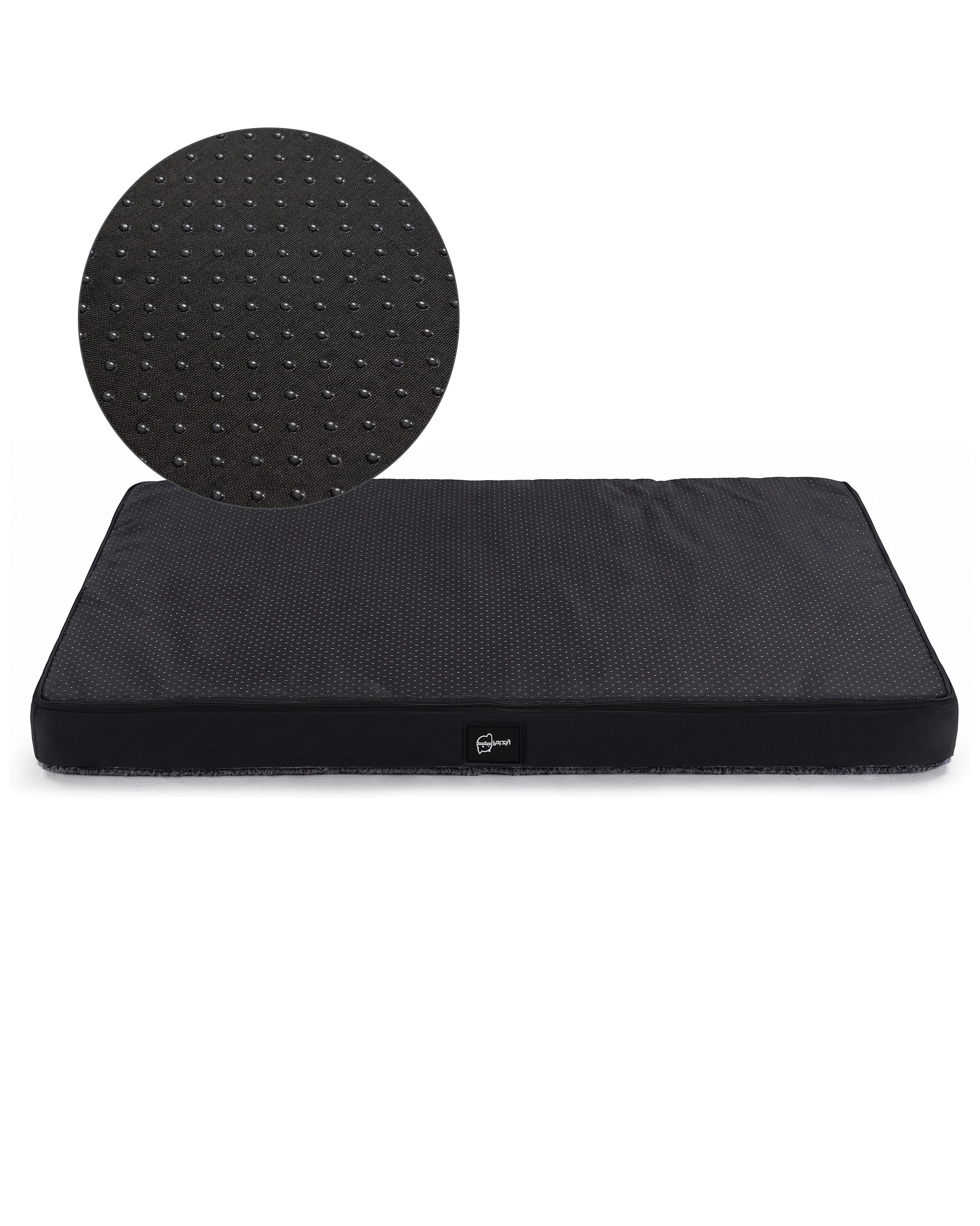 5 Petzly Dog Bed Mat for Pet Machine Washable Cover Waterproof Liner Black XLarge, 5 of 9