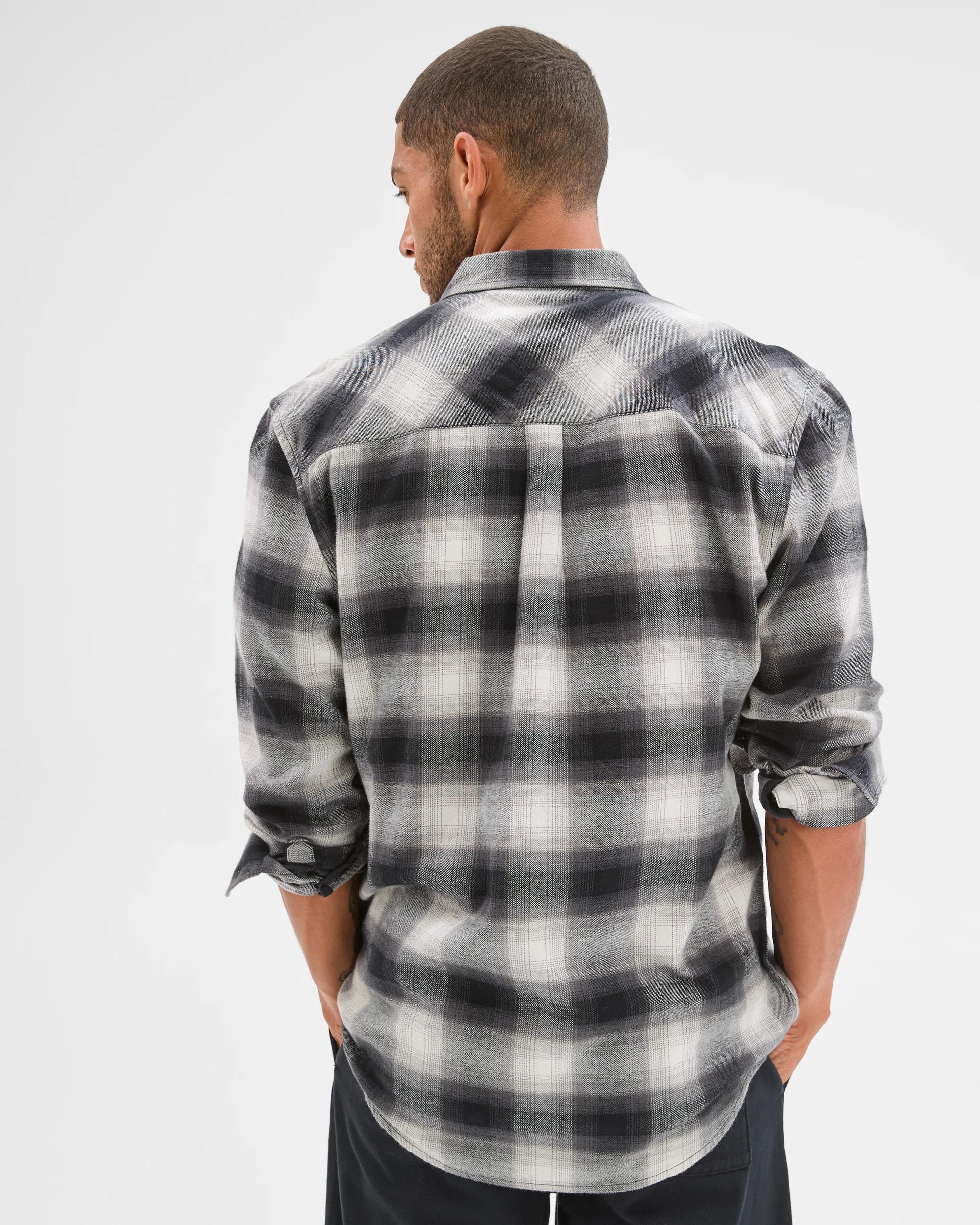 5 Target Australian Cotton Long Sleeve Flannelette Shirt BLACK MULTI, 5 of 5