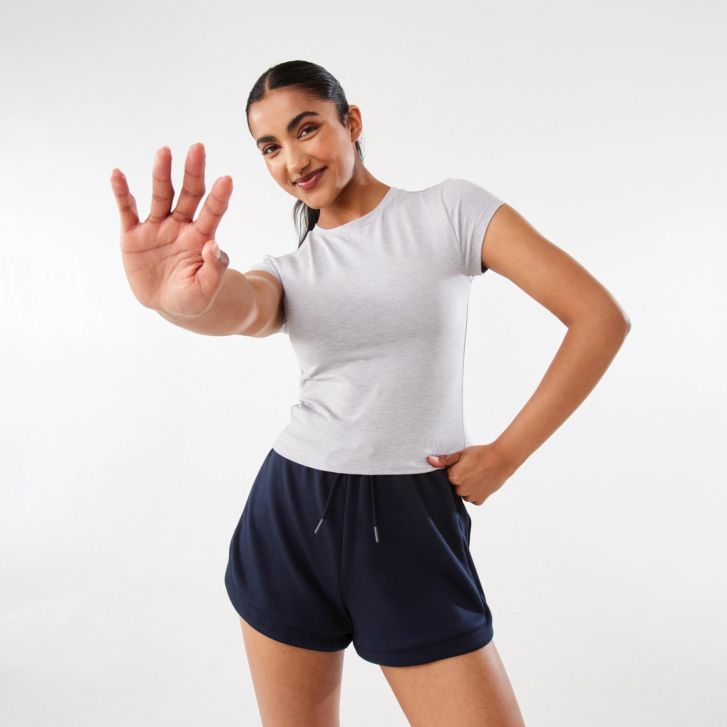 4 Active Womens Scuba Shorts SHADE NAVY, 4 of 7