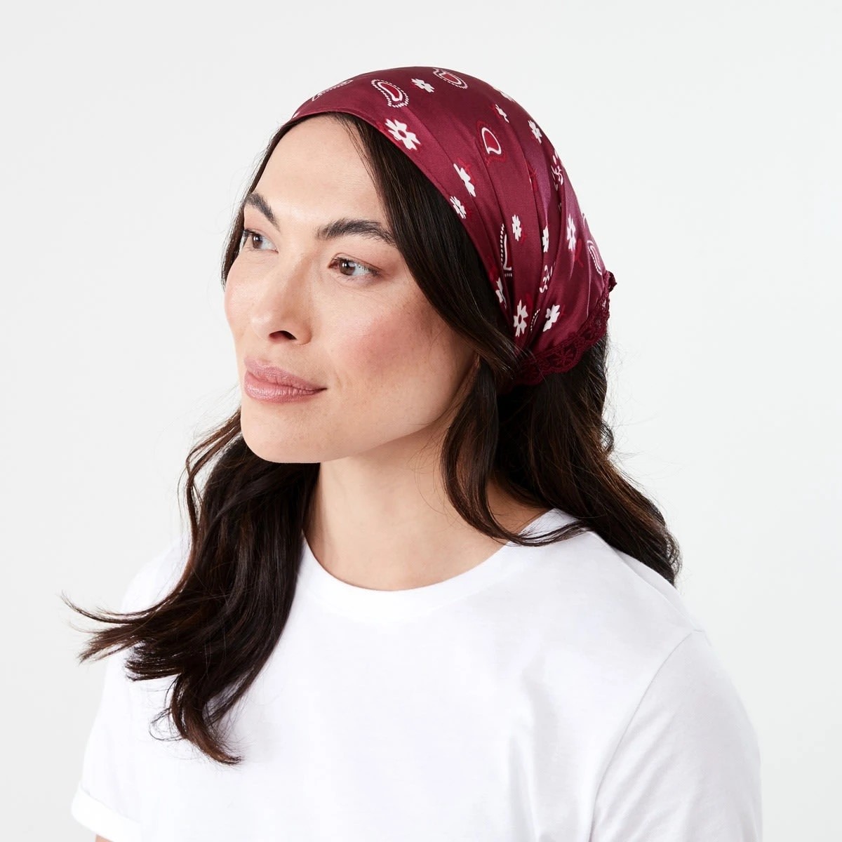 5 Lace Trim Hair Scarf, 5 of 6