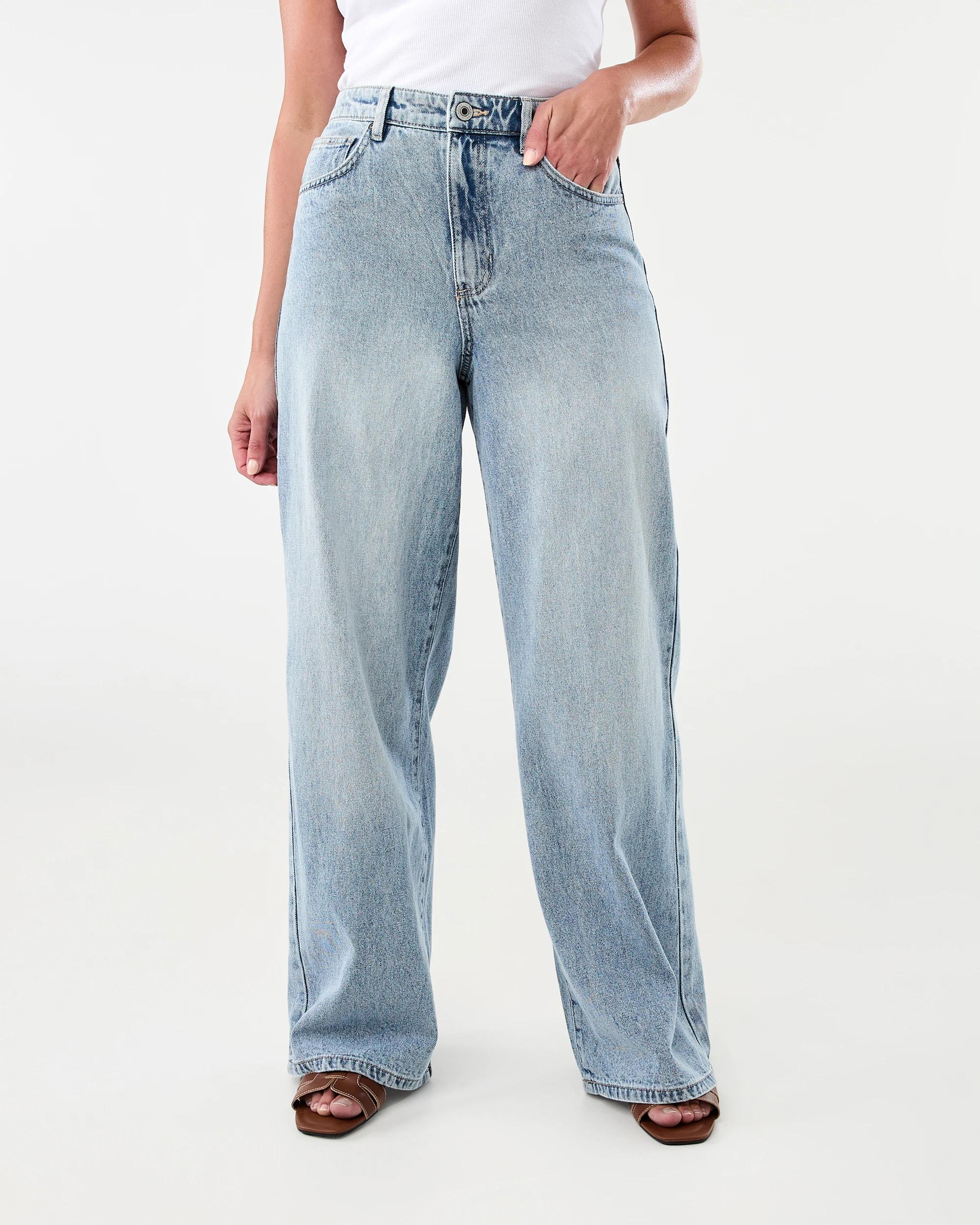 1 Wide Leg Jeans LIGHT WASH DENIM, 1 of 9