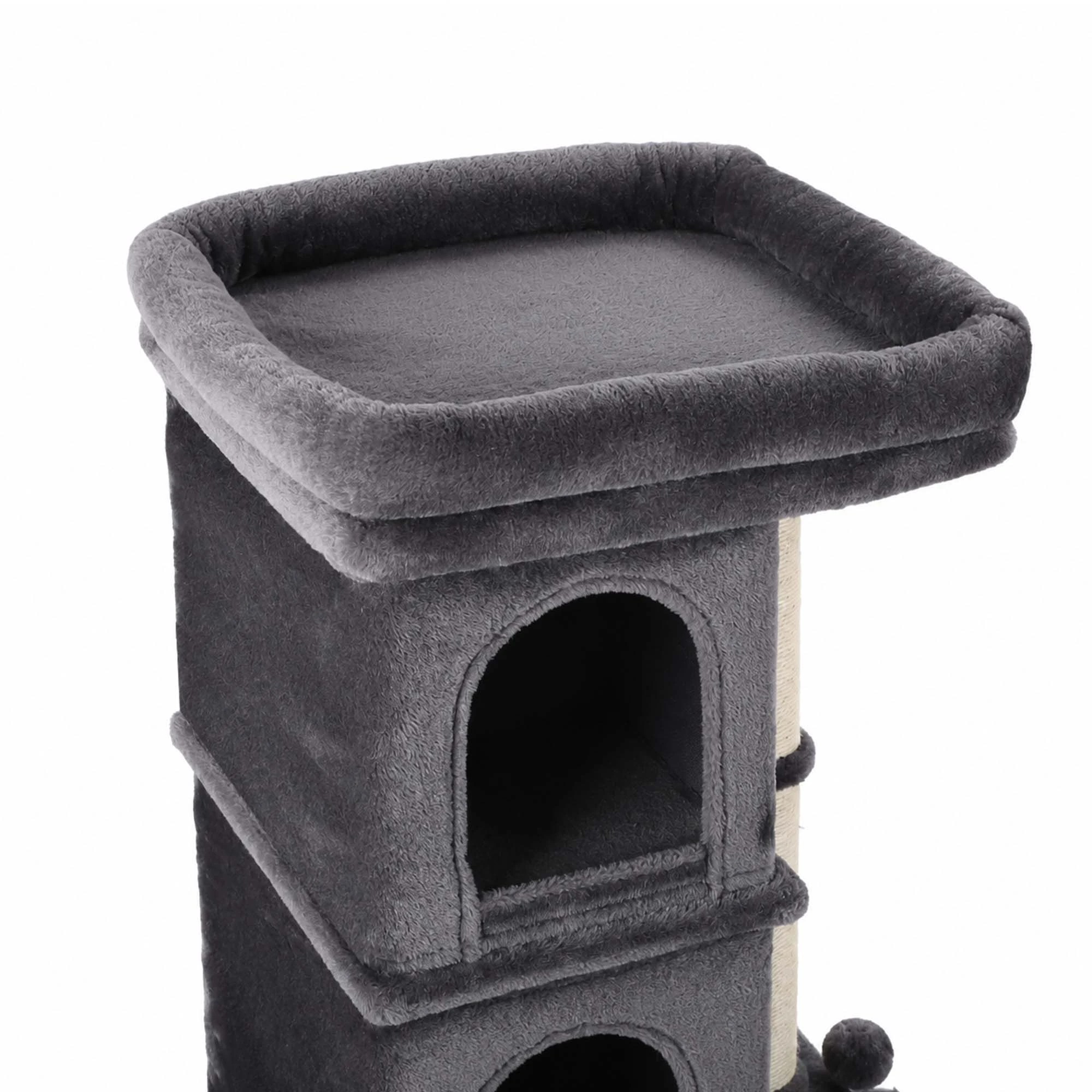 5 Pawz Cat Tree Cat Tower Top Perch Sisal Post E1 Particle Board - Grey - Grey, 5 of 8
