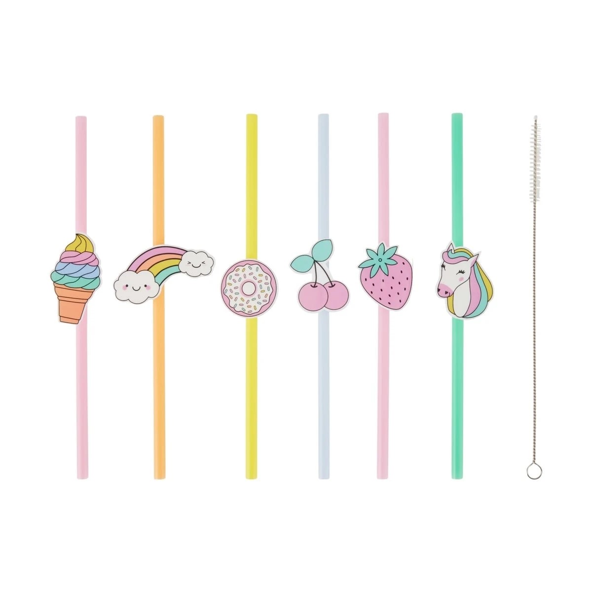 1 6 Piece Reusable Party Straws, 1 of 5