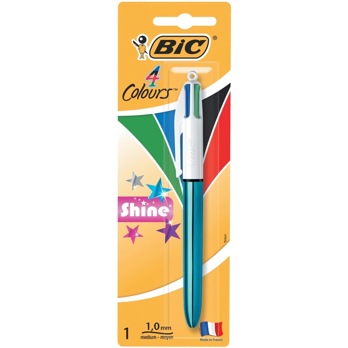 1 BIC 4 Colours Shine Ball Point Pen