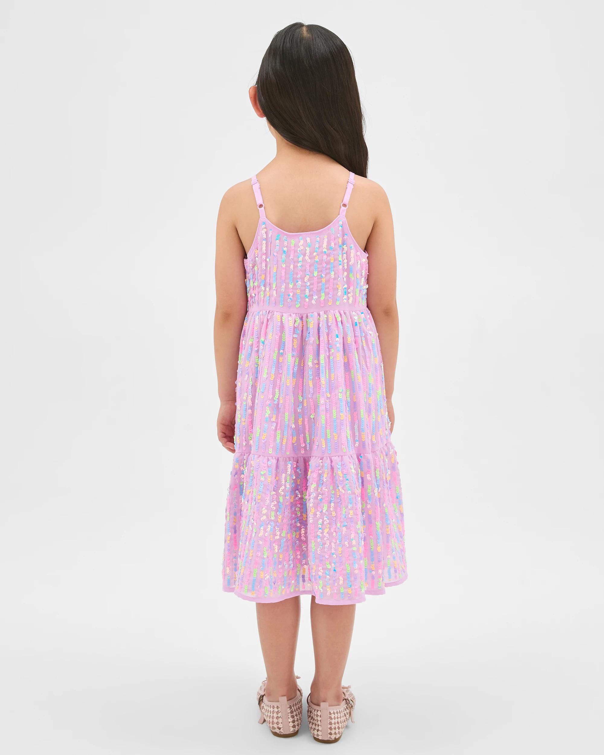 4 Target Kids Sequin Strappy Dress PURPLE, 4 of 6