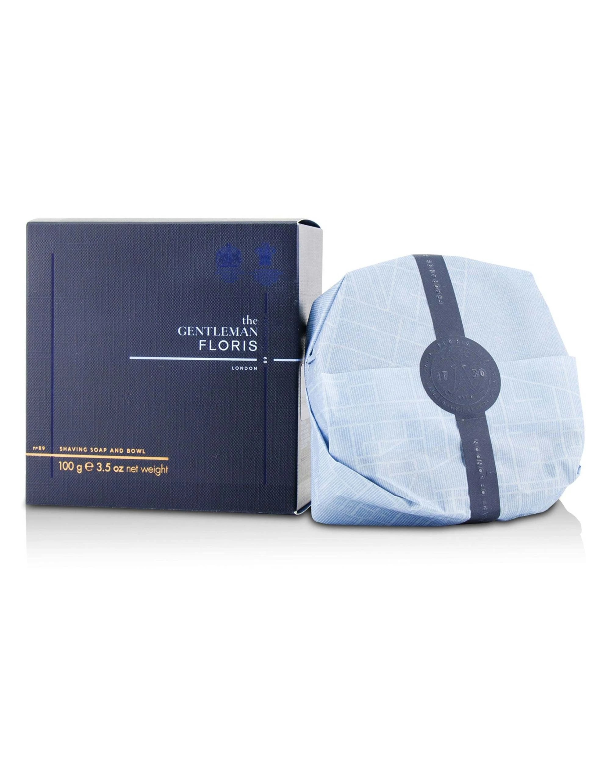 1 Floris No. 89 Shaving Soap Bowl  100g/3.5oz, 1 of 3