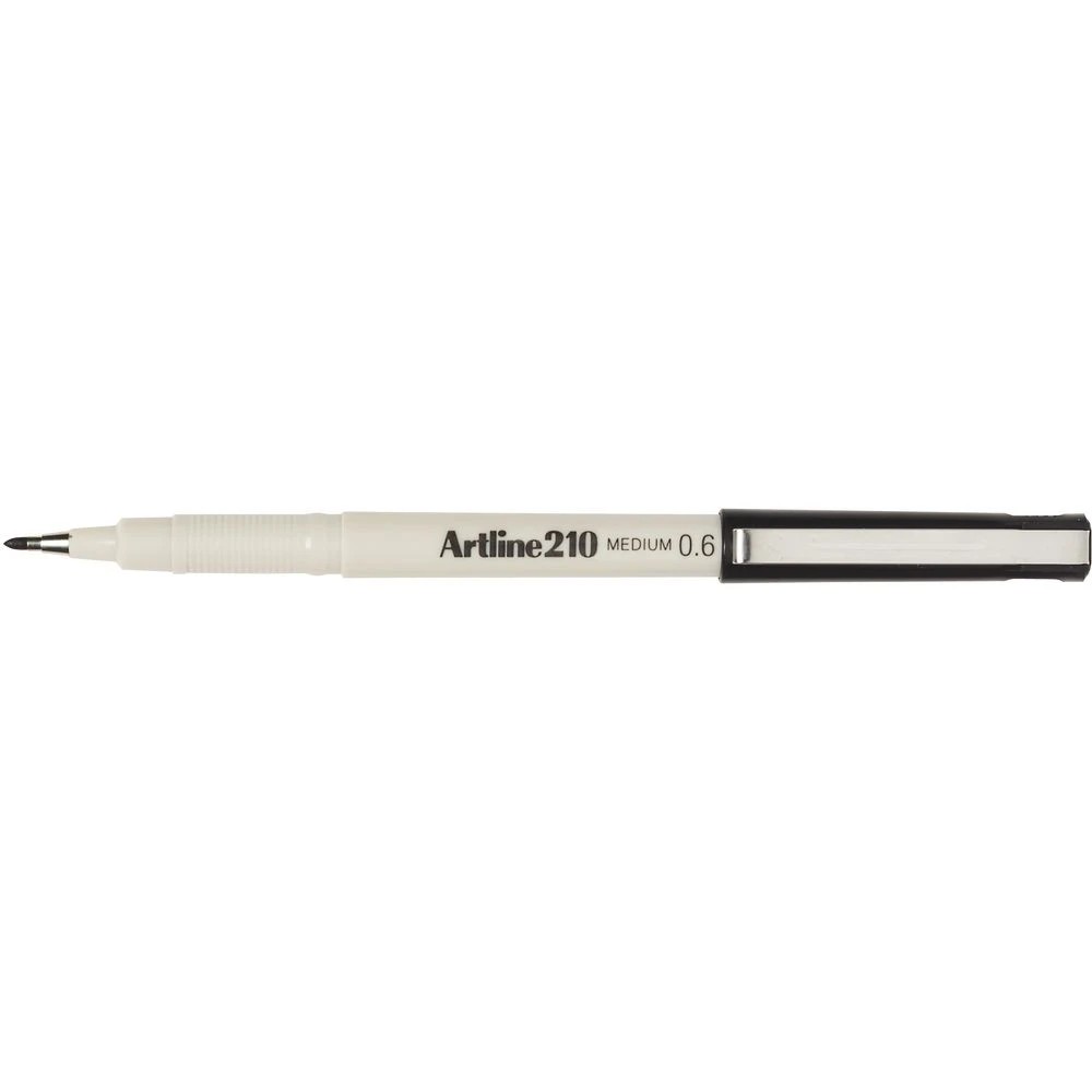 2 Artline 210 Fineliners 0.6mm Black 12 Pack, 2 of 2