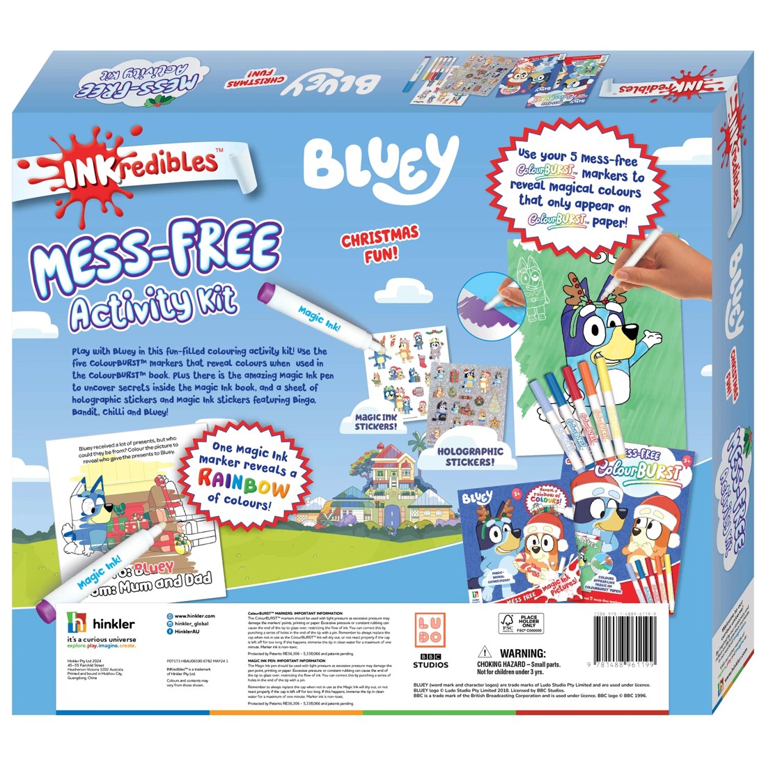 2 INKredibles Bluey Christmas Fun! Mess Free Activity Kit - Book, 2 of 9