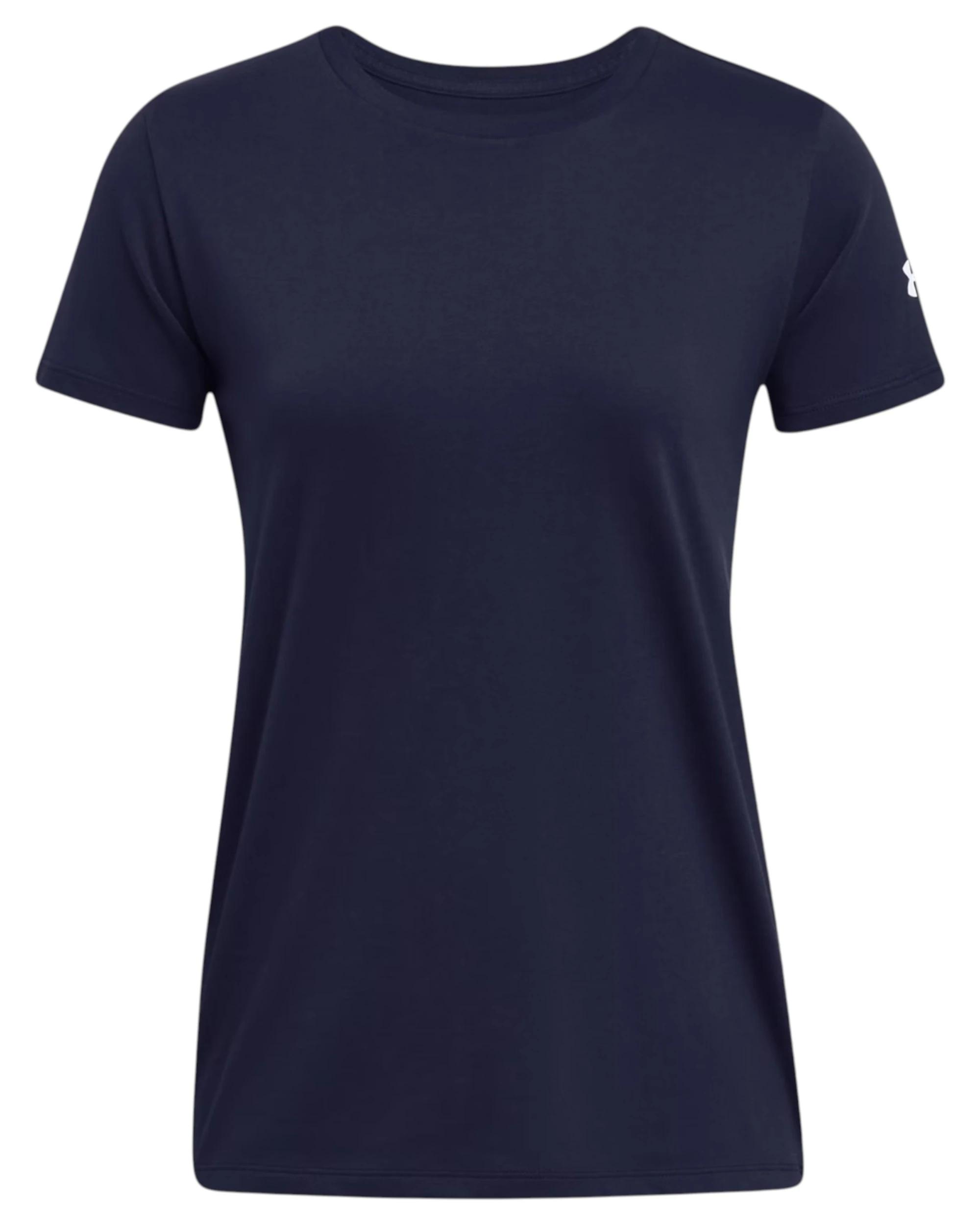 1 Under Armour Womens Athletic Short Sleeve Navy/ White Shirt NAVY, 1 of 4
