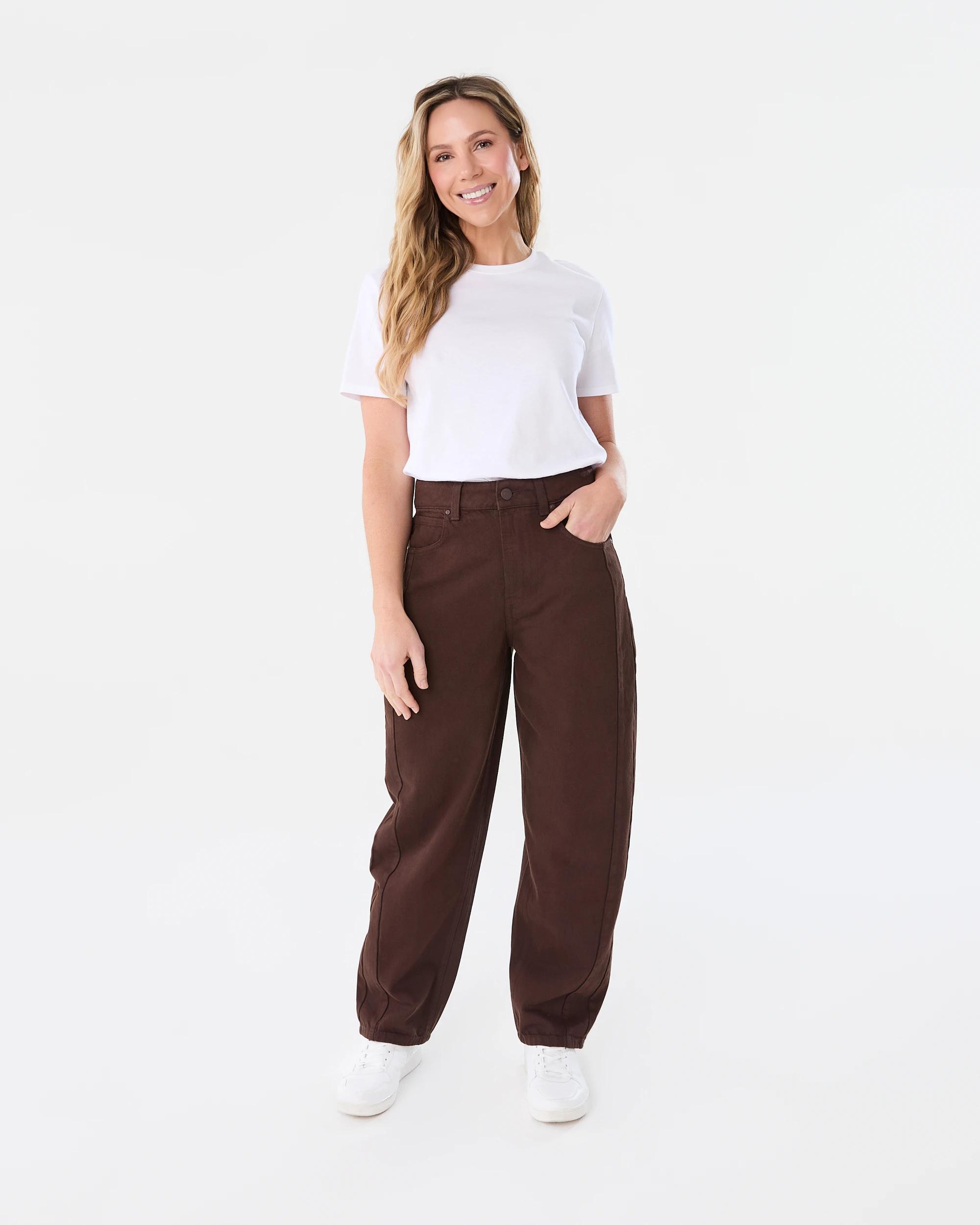 7 Barrel Leg Jeans Melt Brown, 7 of 7