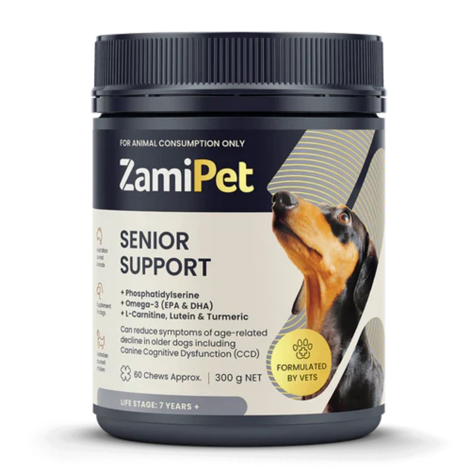1 Zamipet Senior Support Dog Supplement 300g (60 Chews), 1 of 2