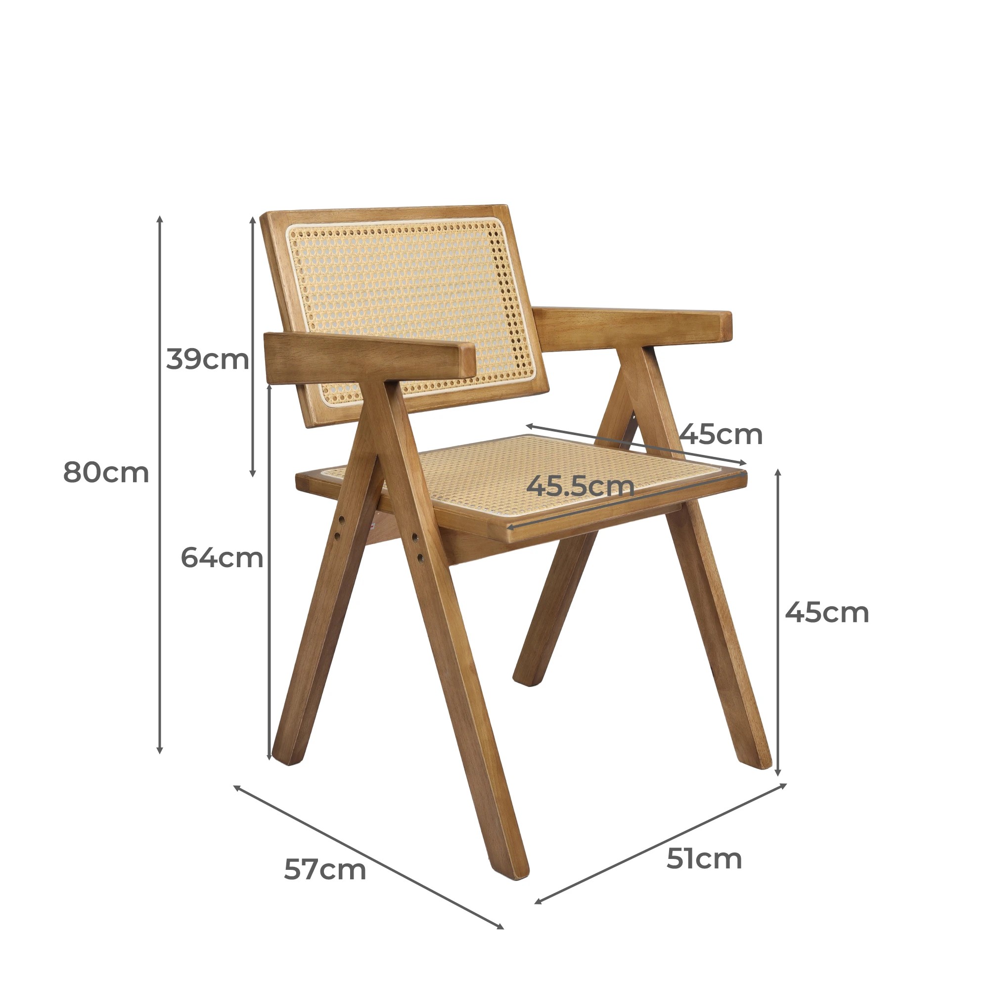 2 Levede 1 Set Of 4 Rattan Dining Chair - Natural, 2 of 6