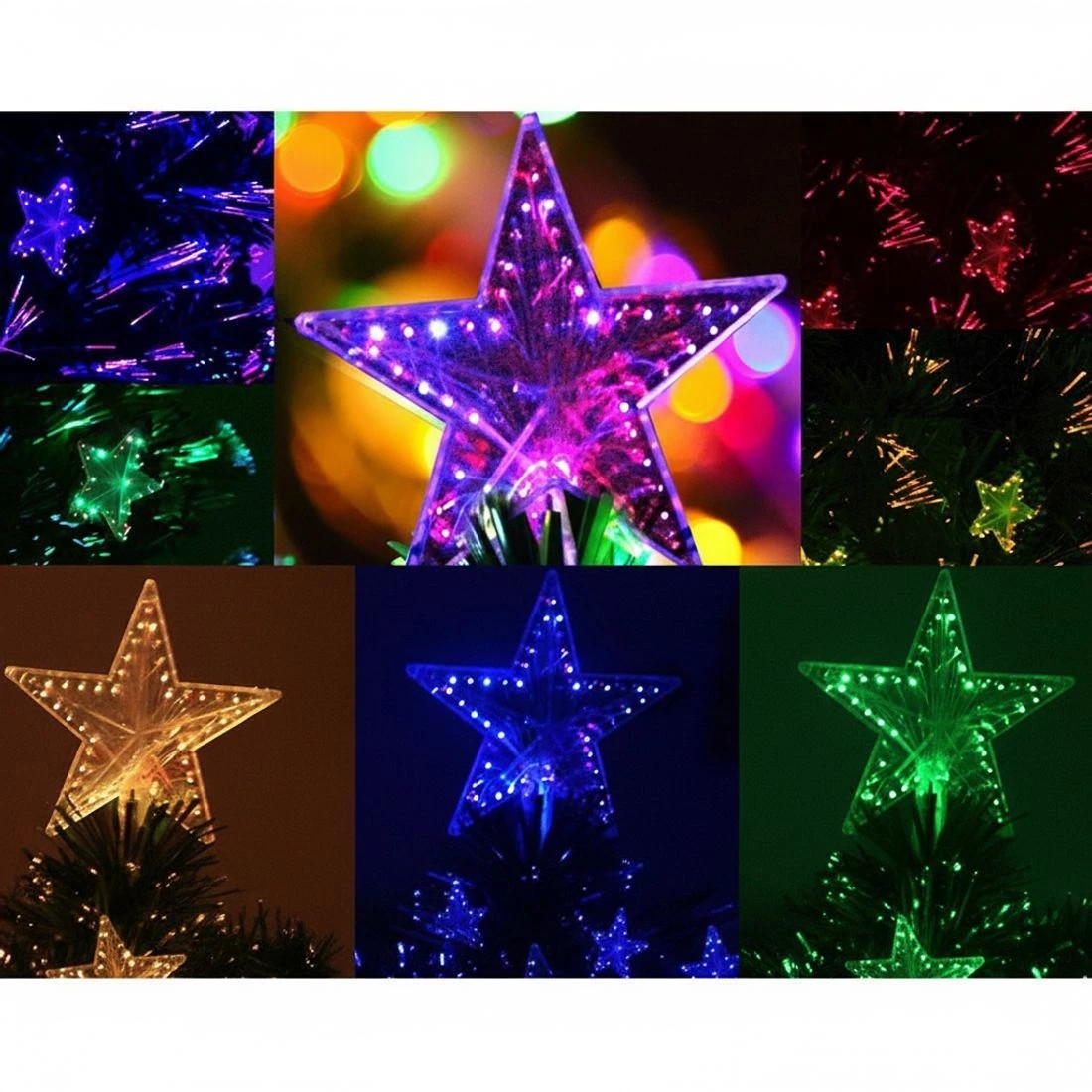 6 Jingle Jollys 1.8m Christmas Tree Optic Fibre LED Xmas tree - Green, 6 of 10