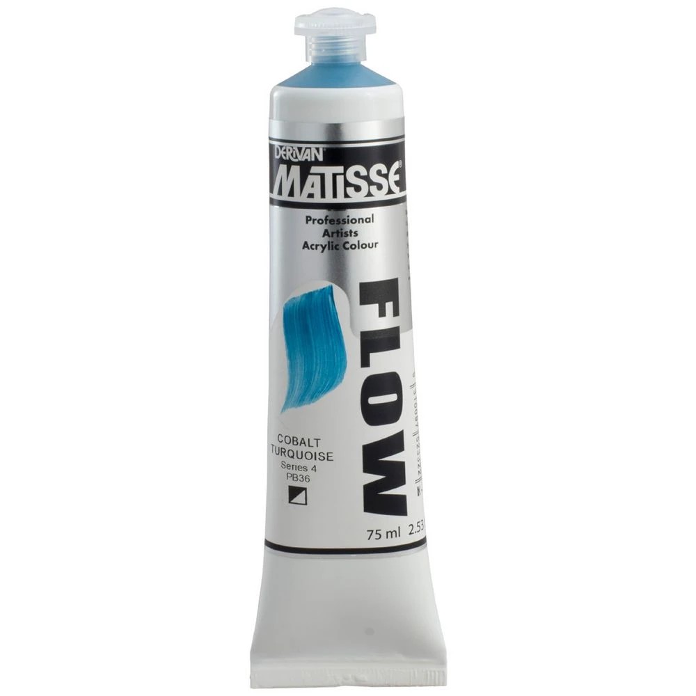 1 Derivan Matisse Flow Paint 75mL Cobalt Turquoise S4, 1 of 2