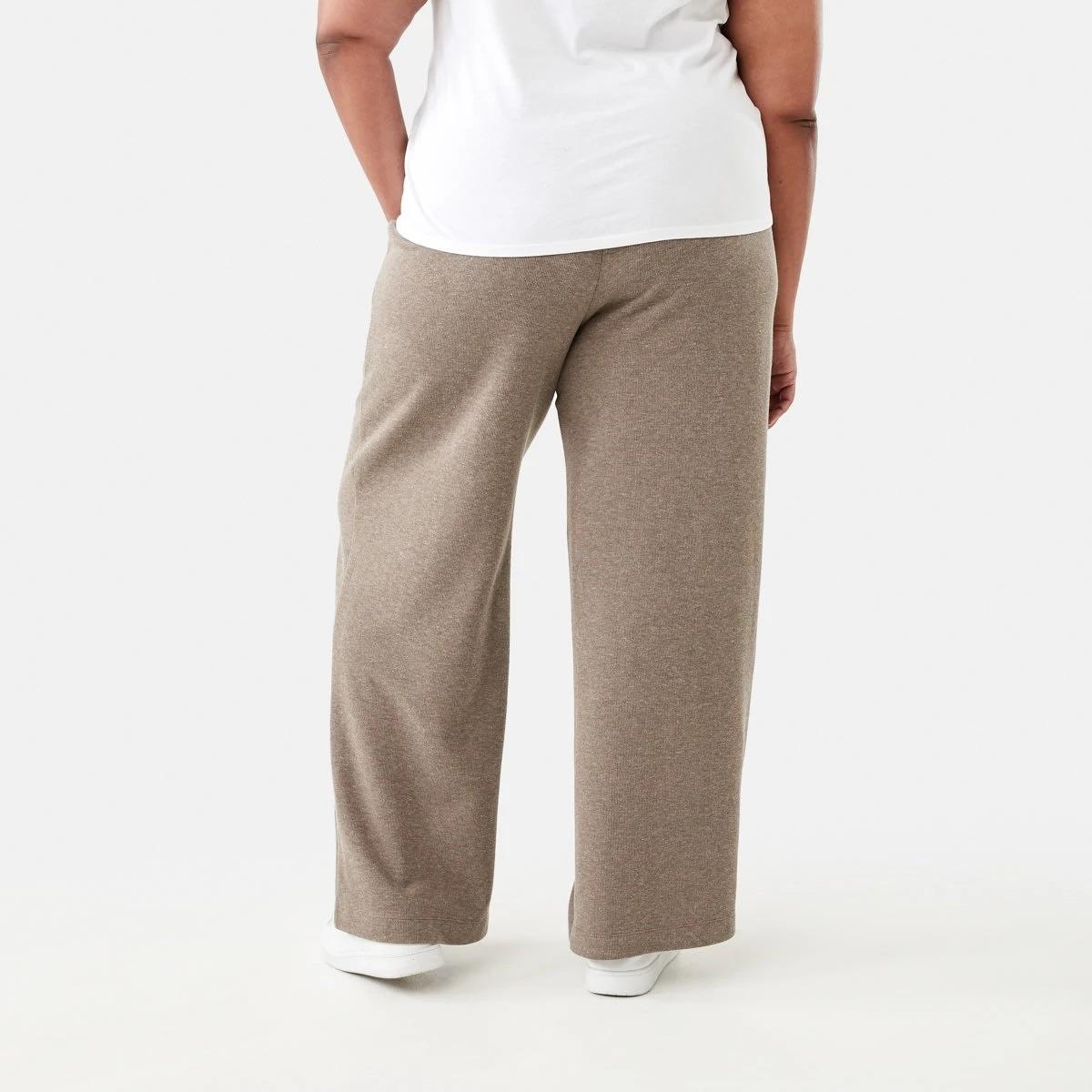 3 Curve Wide Leg Knit Pants Taupe Mrl, 3 of 5