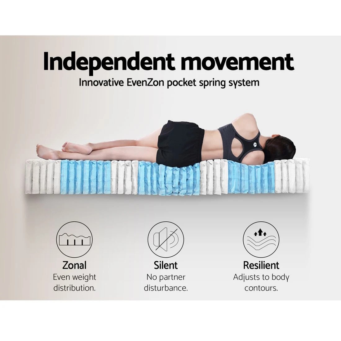 4 Artiss Bed Frame with 36cm Giselle Mattress Set King Single Gas Lift Base - Multi, 4 of 10