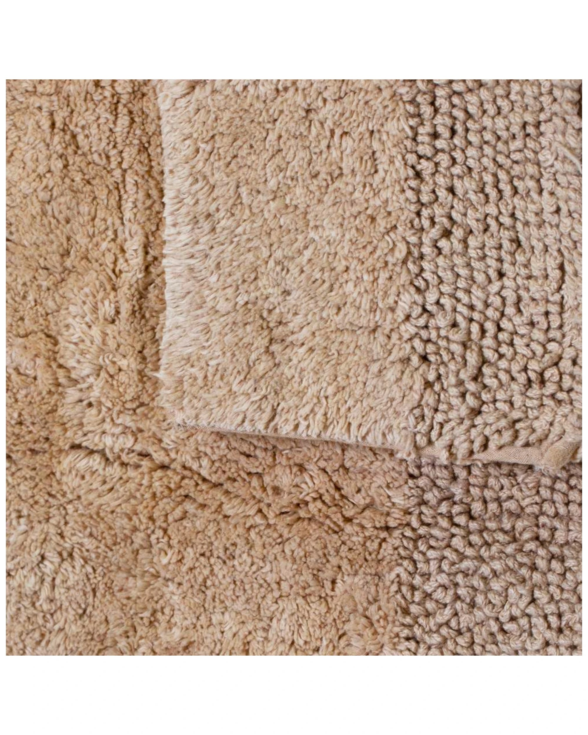2 J. Elliot 2pc Dawson Cotton Bathmat Set Sand 50x50cm And 50x80cm Bathroom Rugs
 - Natural, 2 of 3