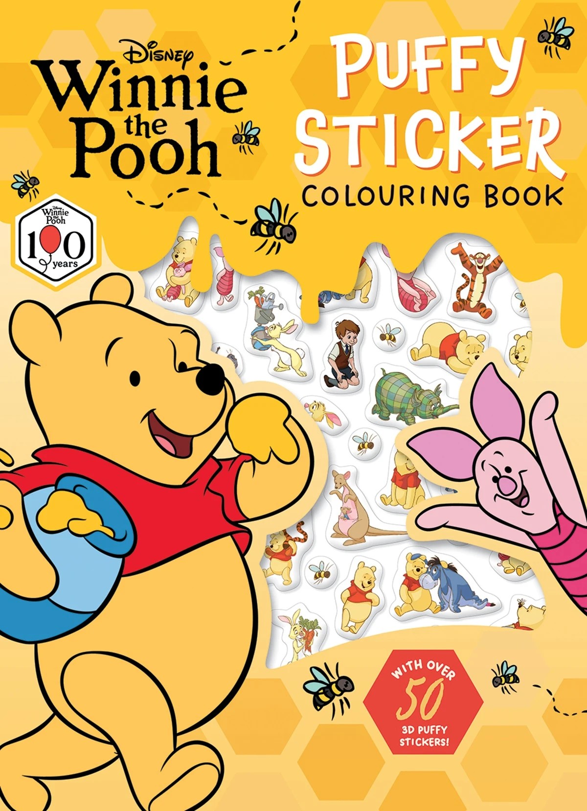 1 Disney Winnie The Pooh 100th Anniversary: Puffy Sticker Colouring Book, 1 of 2