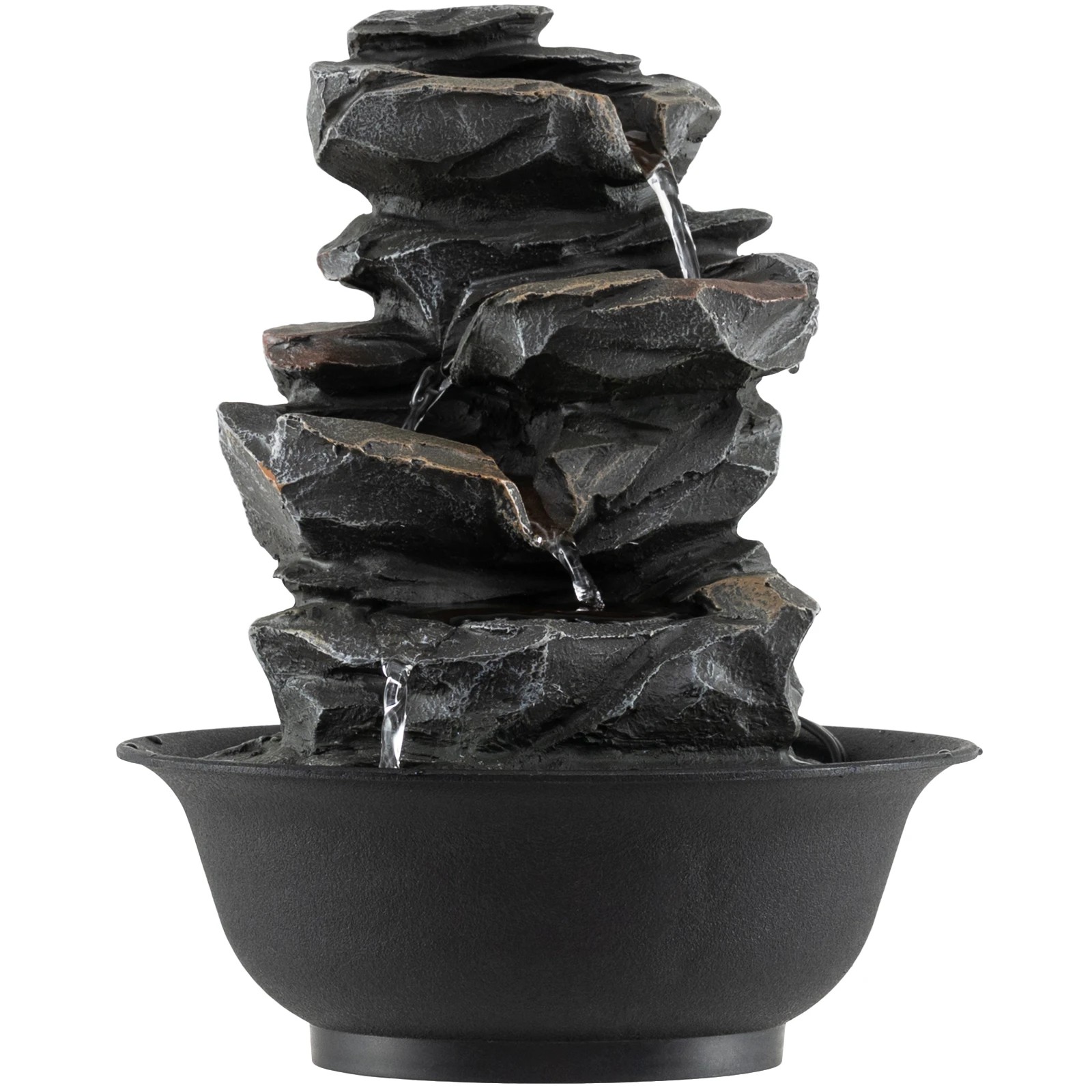 1 Costway LED Tabletop Water Fountain Indoor Cascading Water Feature Home Decor, 1 of 1