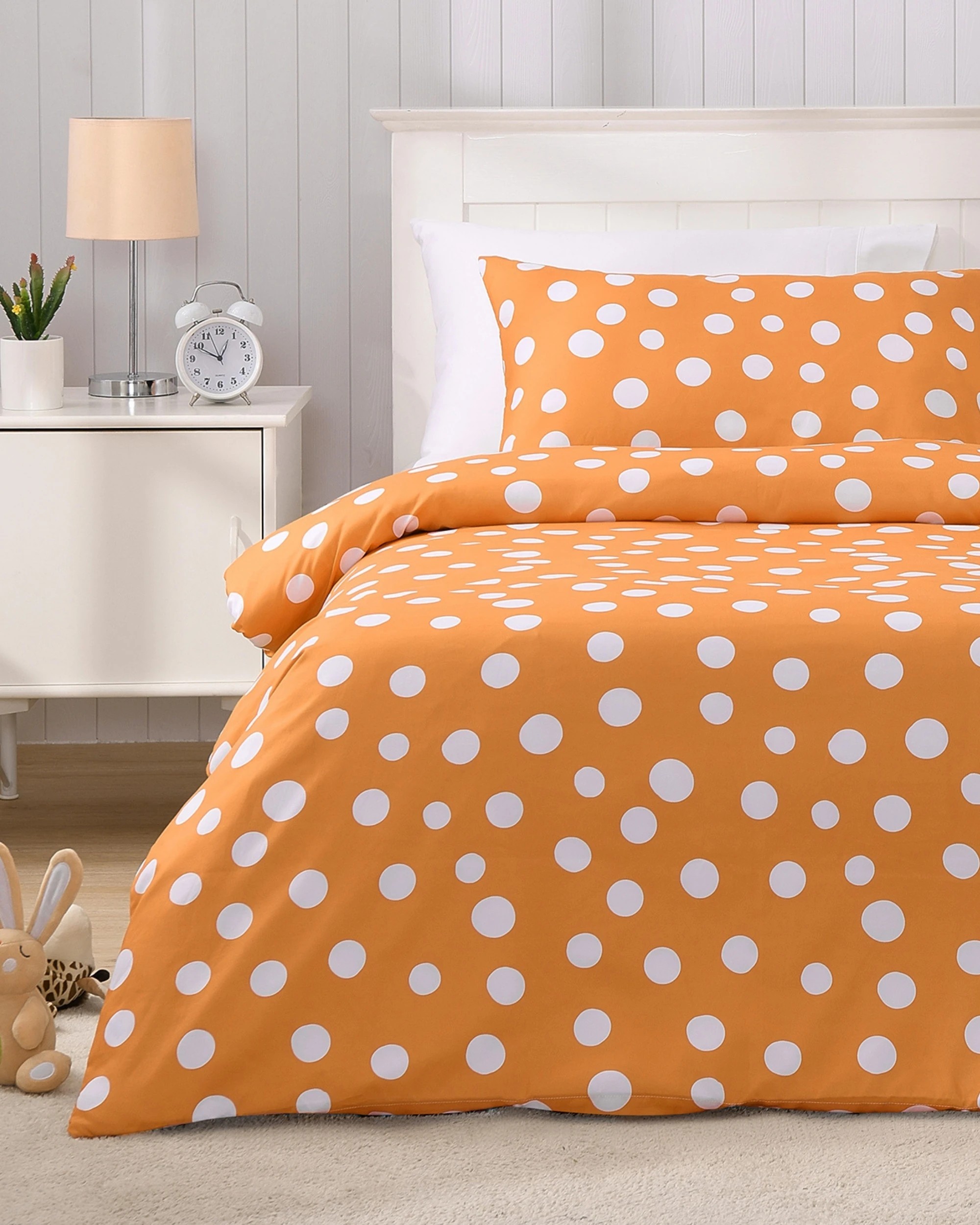 2 Jack & Ava Ollie the Octopus Kids Reversible Quilt Cover Set - Double Bed - Orange, 2 of 10