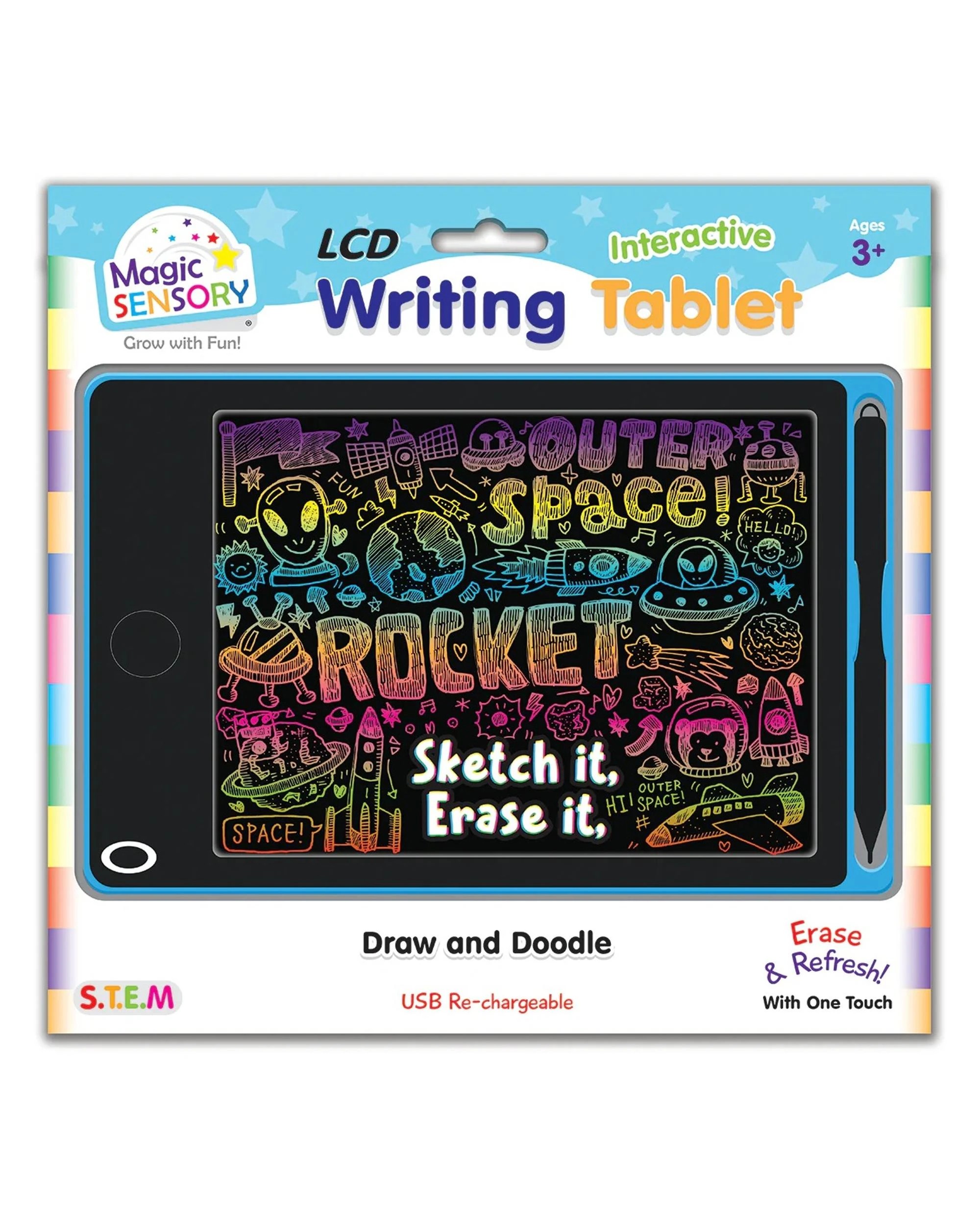 1 Magic Sensory Interactive LCD Writing Tablet - Blue Star - Blue, 1 of 6