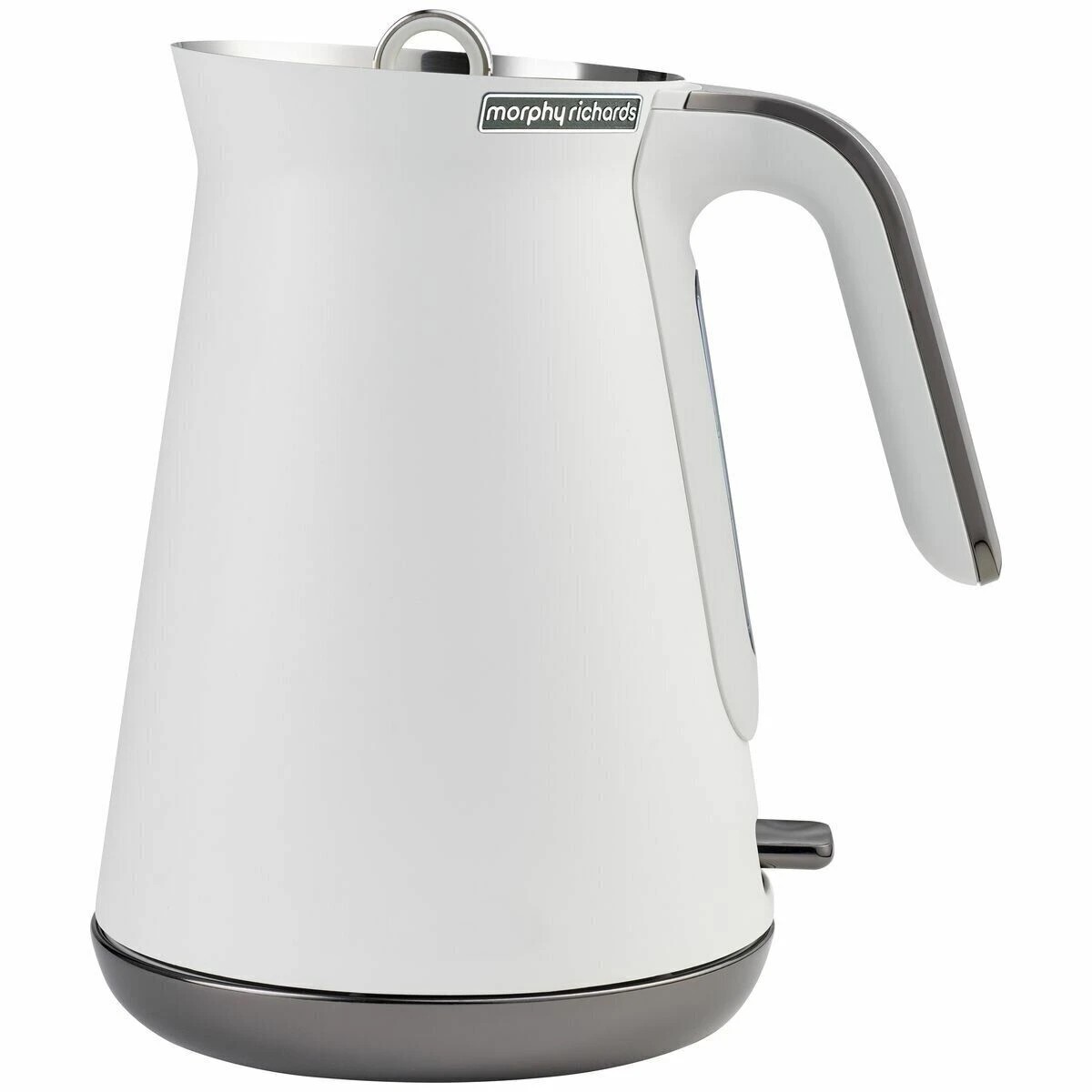 1 Morphy Richards Aspect 1.5L Kettle - White with Black Chrome Trim - White, 1 of 3