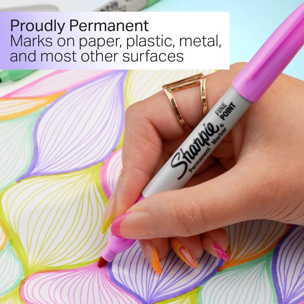 6 12 Pack Sharpie Fine Point Glam Pop Permanent Markers, 6 of 10
