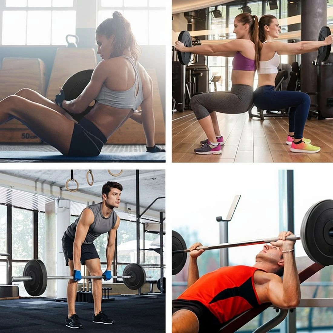 5 Everfit 60kg Barbell Weight Plates Standard Home Gym Press Fitness - Black, 5 of 6