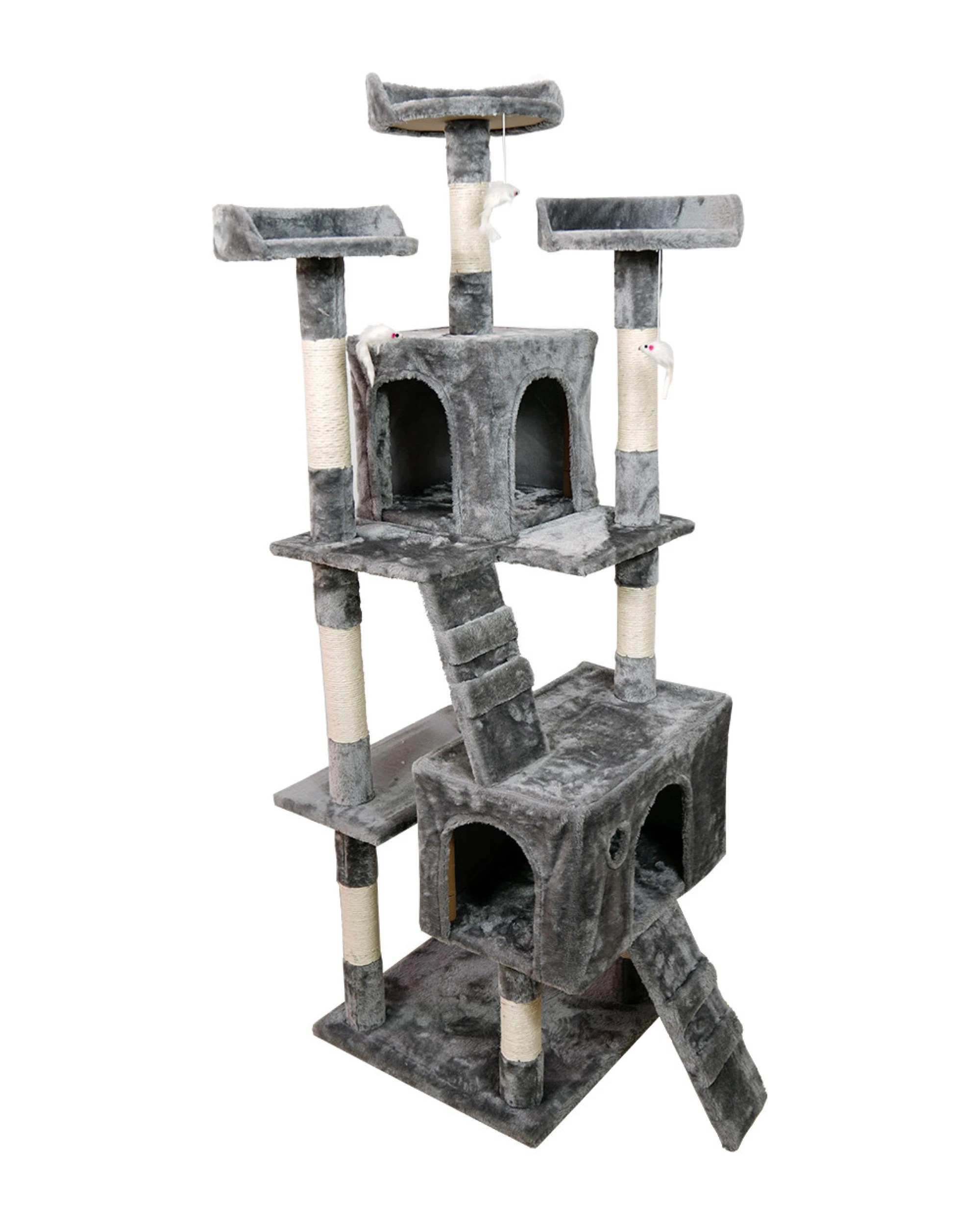 2 Furtastic 170cm Cat Tree Scratching Post - Silver Grey, 2 of 6