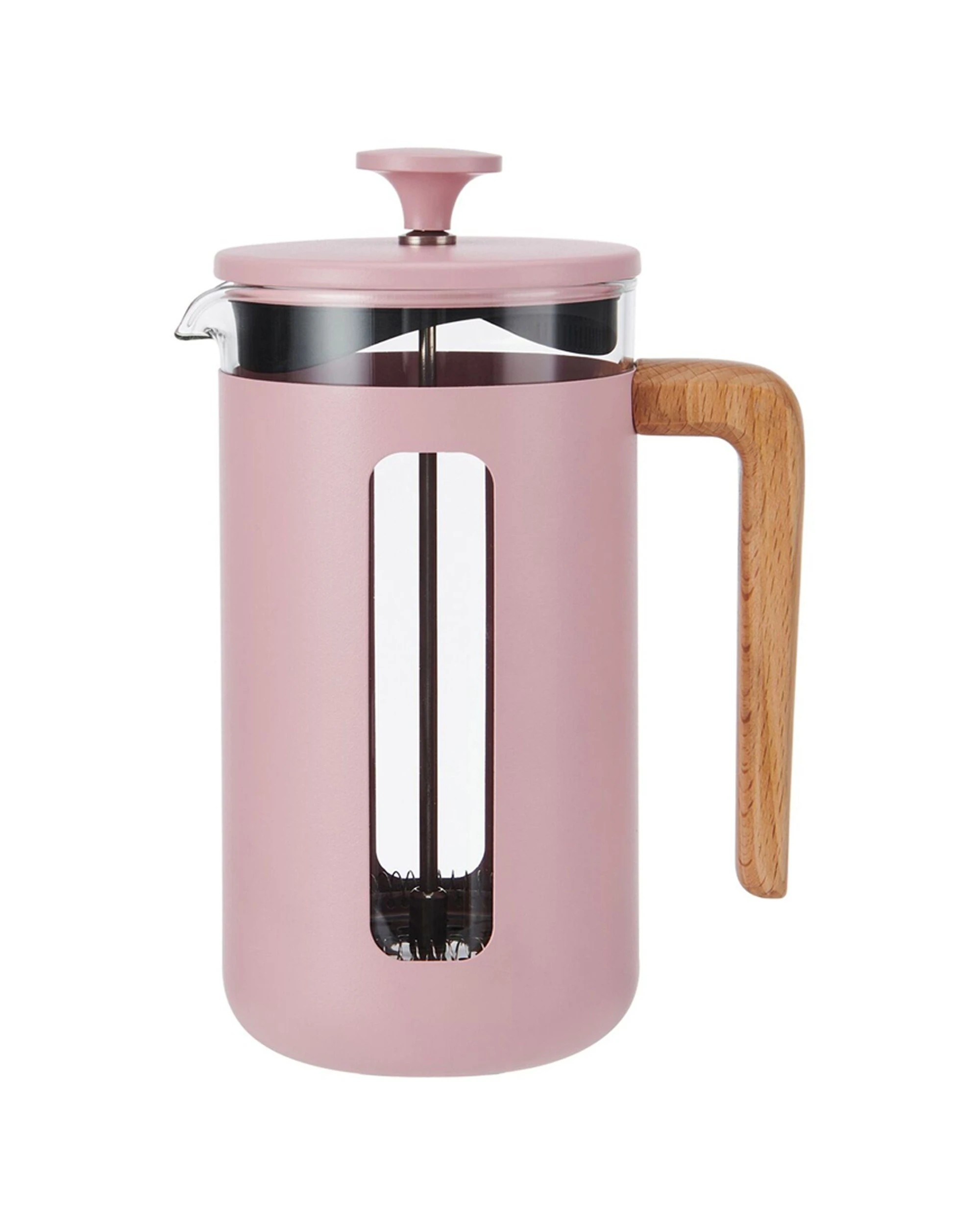 1 La Cafetiere Pisa 8-Cup 1L Stainless Steel Glass Coffee French Press - Pink, 1 of 8