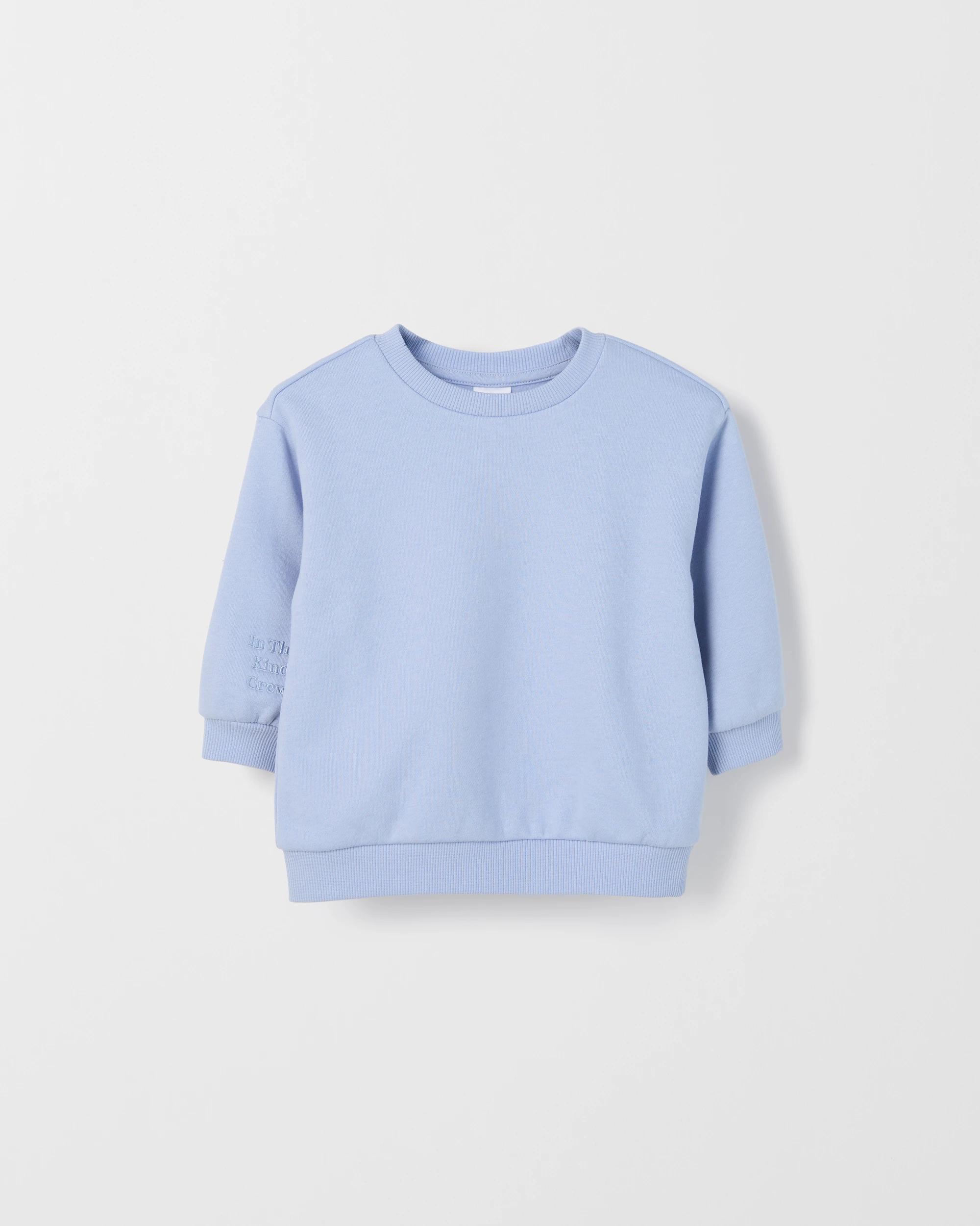 1 Target Baby Baby Australian Cotton Blend Plain Jumper BRUNNERA BLUE, 1 of 2