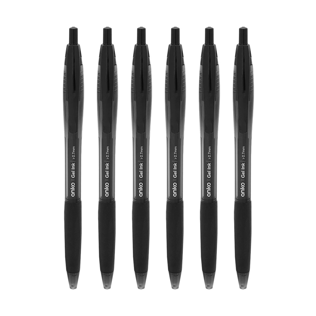 2 6 Pack Retractable Gel Pens - Black, 2 of 4