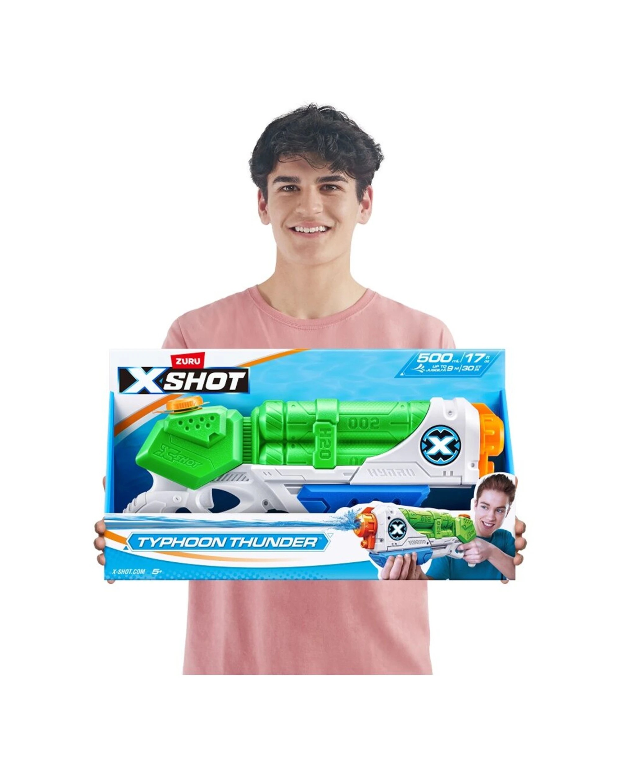 6 Zuru Xshot Water Blaster Typhoon Thunder Gun Kids Toy - White, 6 of 8