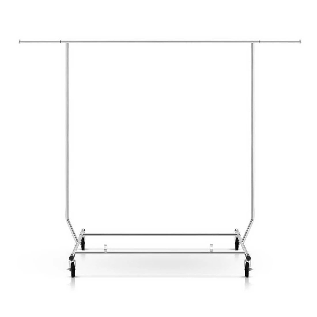 4 Artiss Clothes Rack Airer Rail Coat Stand Adjustable Hanger Garment Rack Portable Heavy Duty Wheels Anti Slip - Silver, 4 of 7