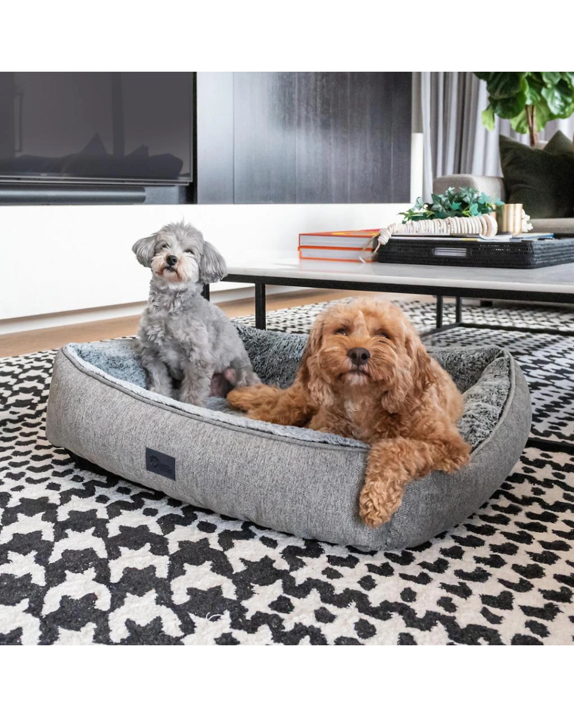10 SUPERIOR PET GOODS Ortho Dog Lounger Orthopedic Foam Bed Machine Washable. - Grey, 10 of 10