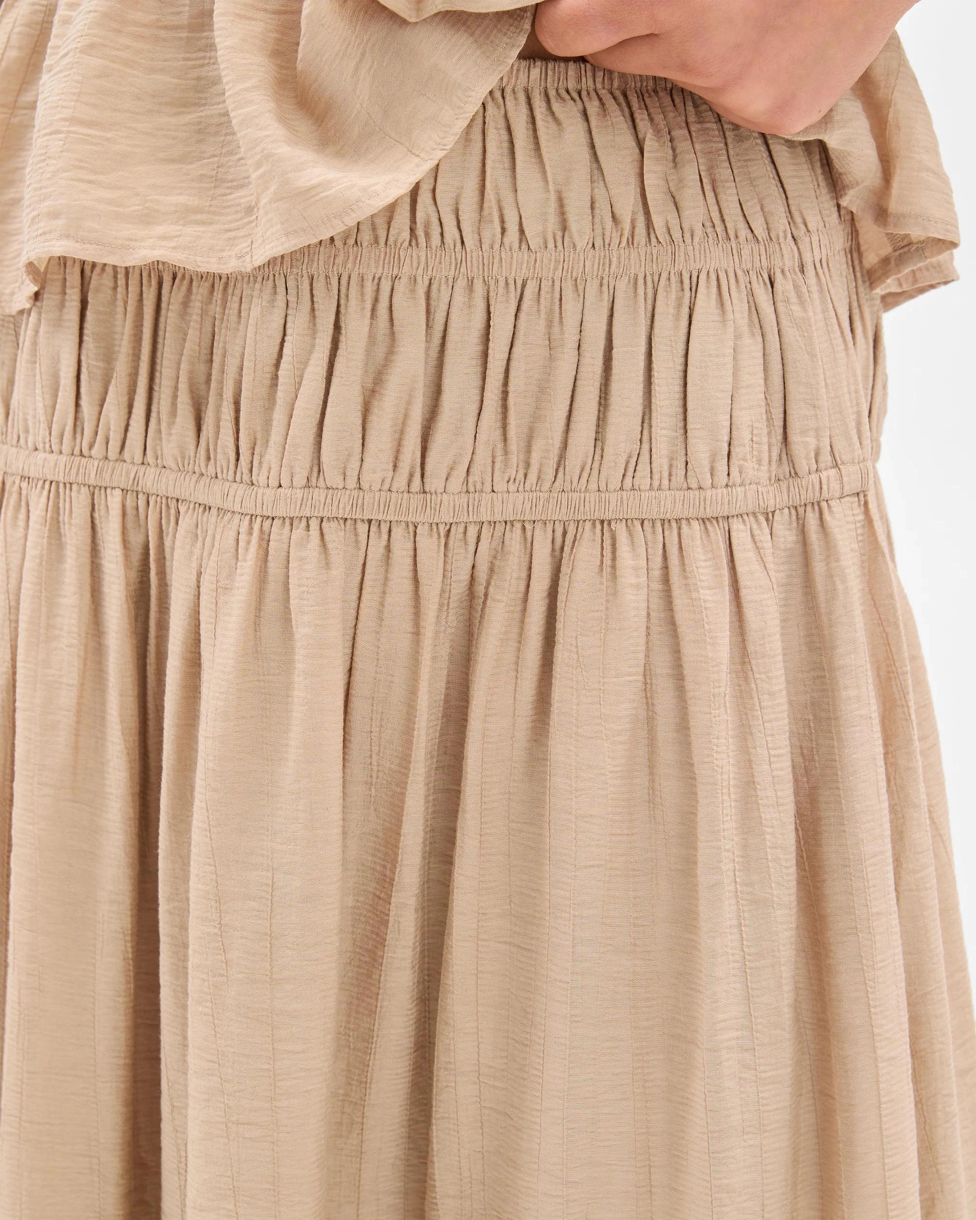 5 Crinkle Maxi Skirt - Preview BEIGE, 5 of 6