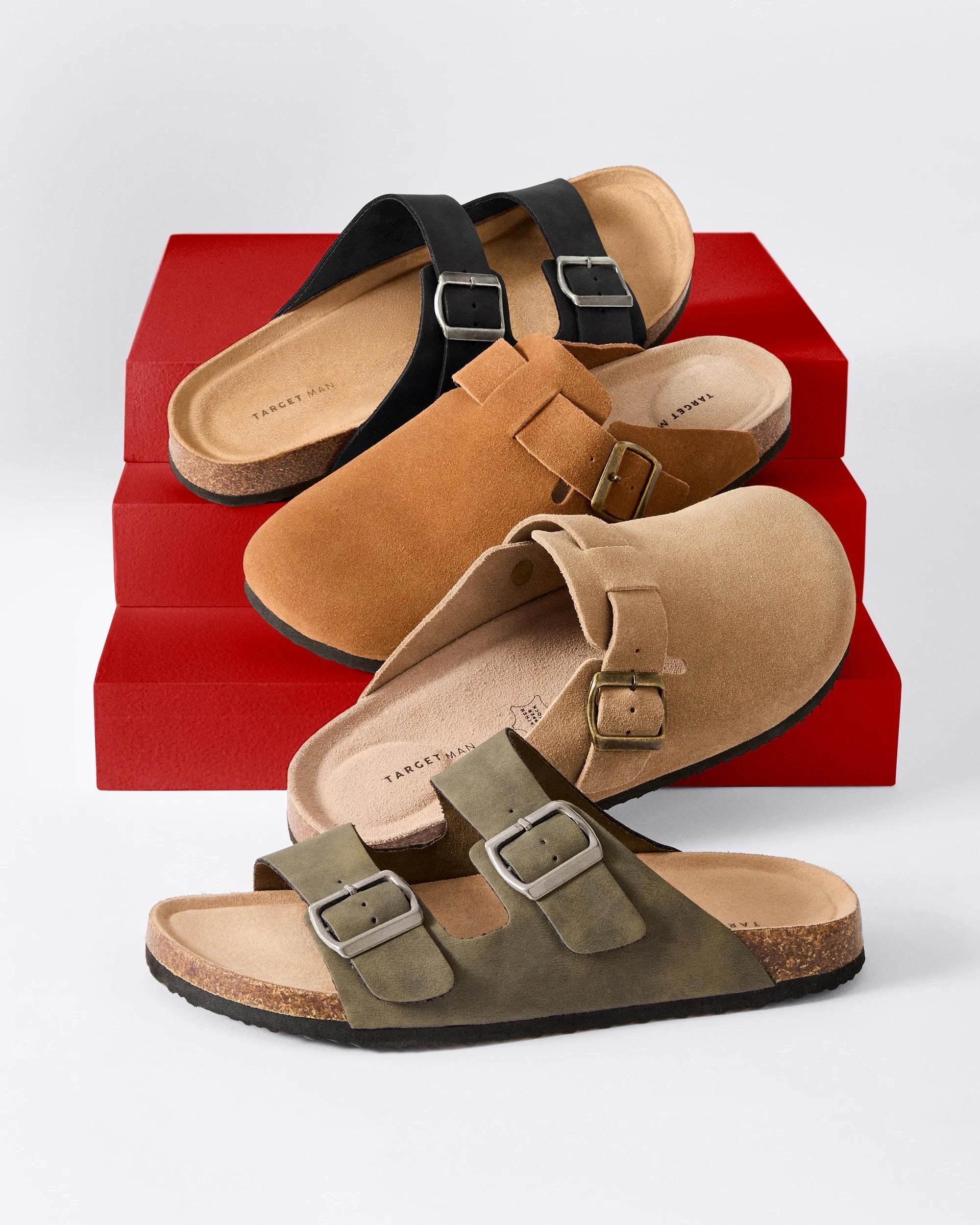 4 Target Man Mens Leather Moulded Cork Sandal - Solo KHAKI, 4 of 4