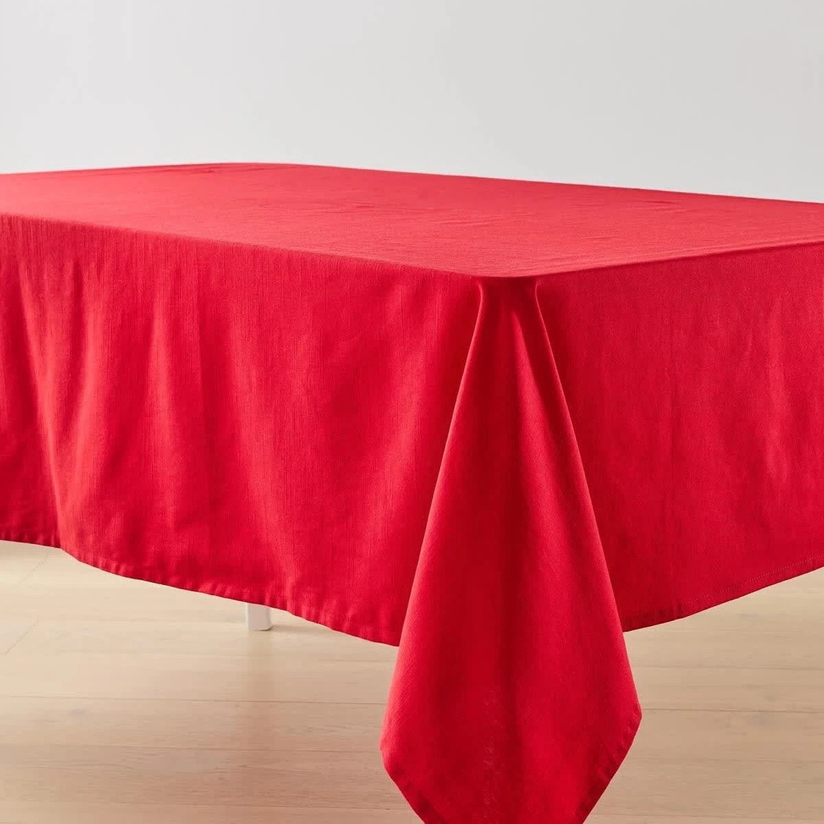 2 Red Extra Large Cotton Tablecloth, 2 of 5