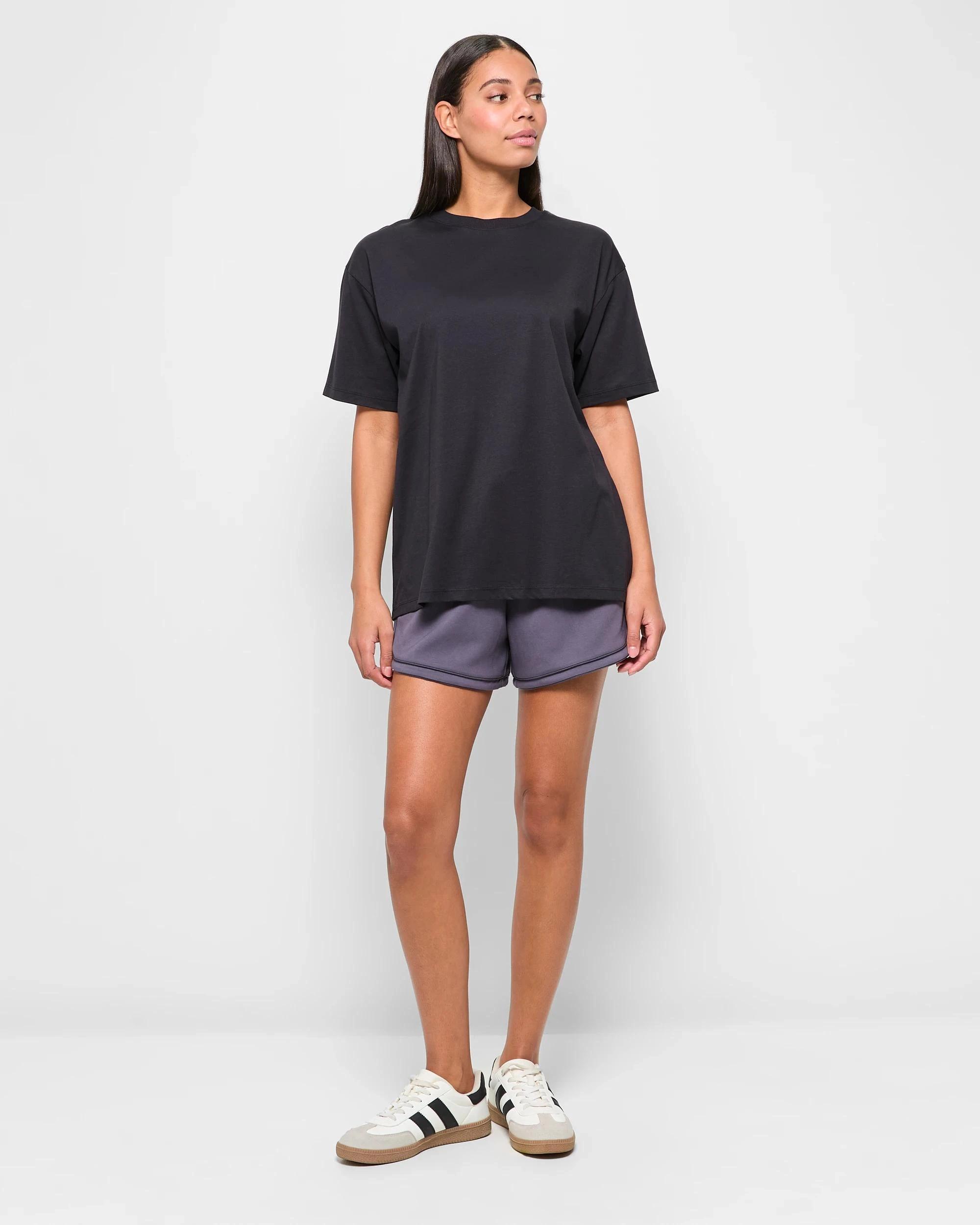 2 Target Active Australian Cotton Oversized Jersey T-shirt BLACK, 2 of 5